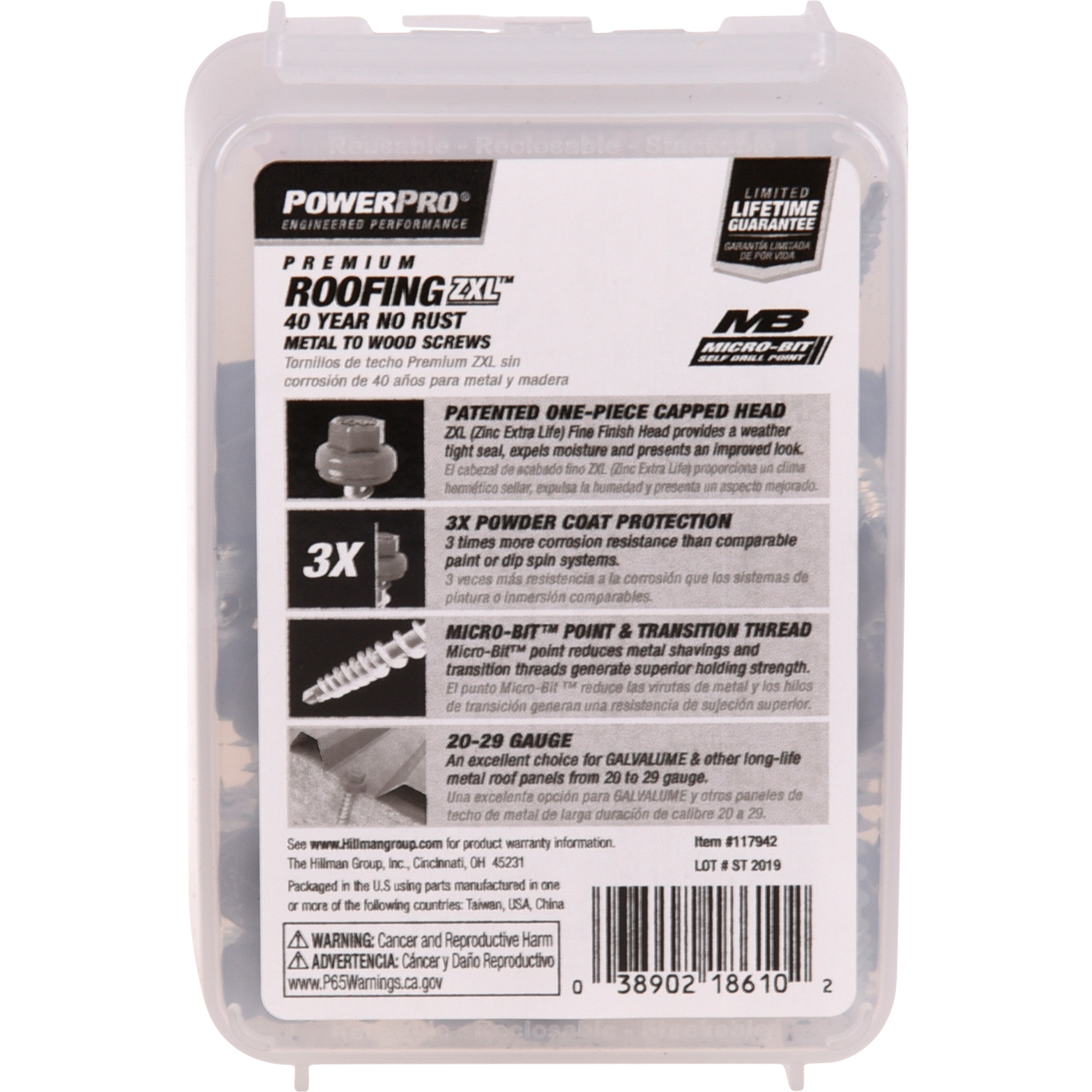 Power Pro Black Self Drilling Metal-to-Wood Roofing Screws (#10 x 1-1/2 in.)-62 pc