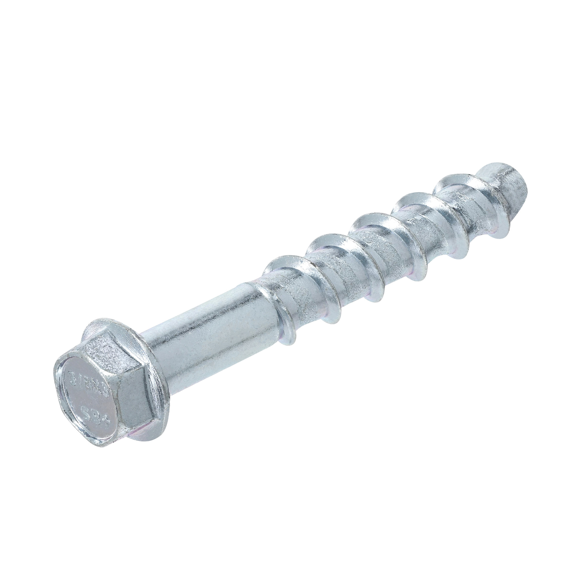 Power Pro Zinc Hex Washer Head Screw-Bolt+ Anchors (3/8 in. x 3 in.) - 50 pc