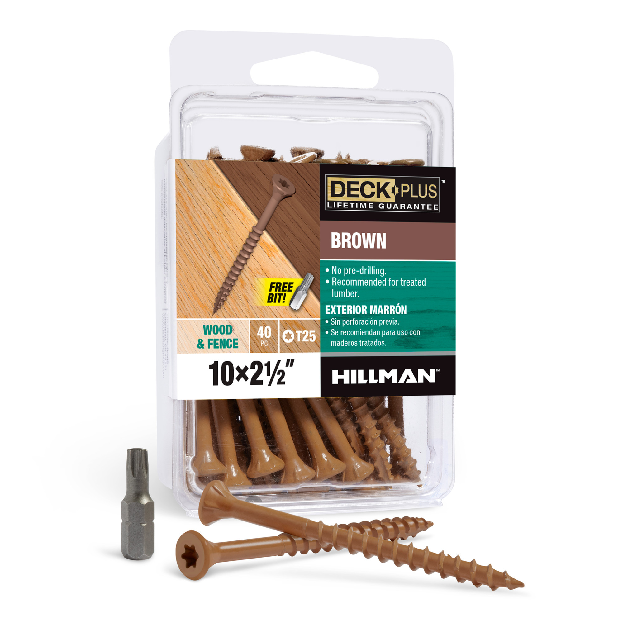 Deck Plus Brown Deck Screws (#10 x 2-1/2 in.)