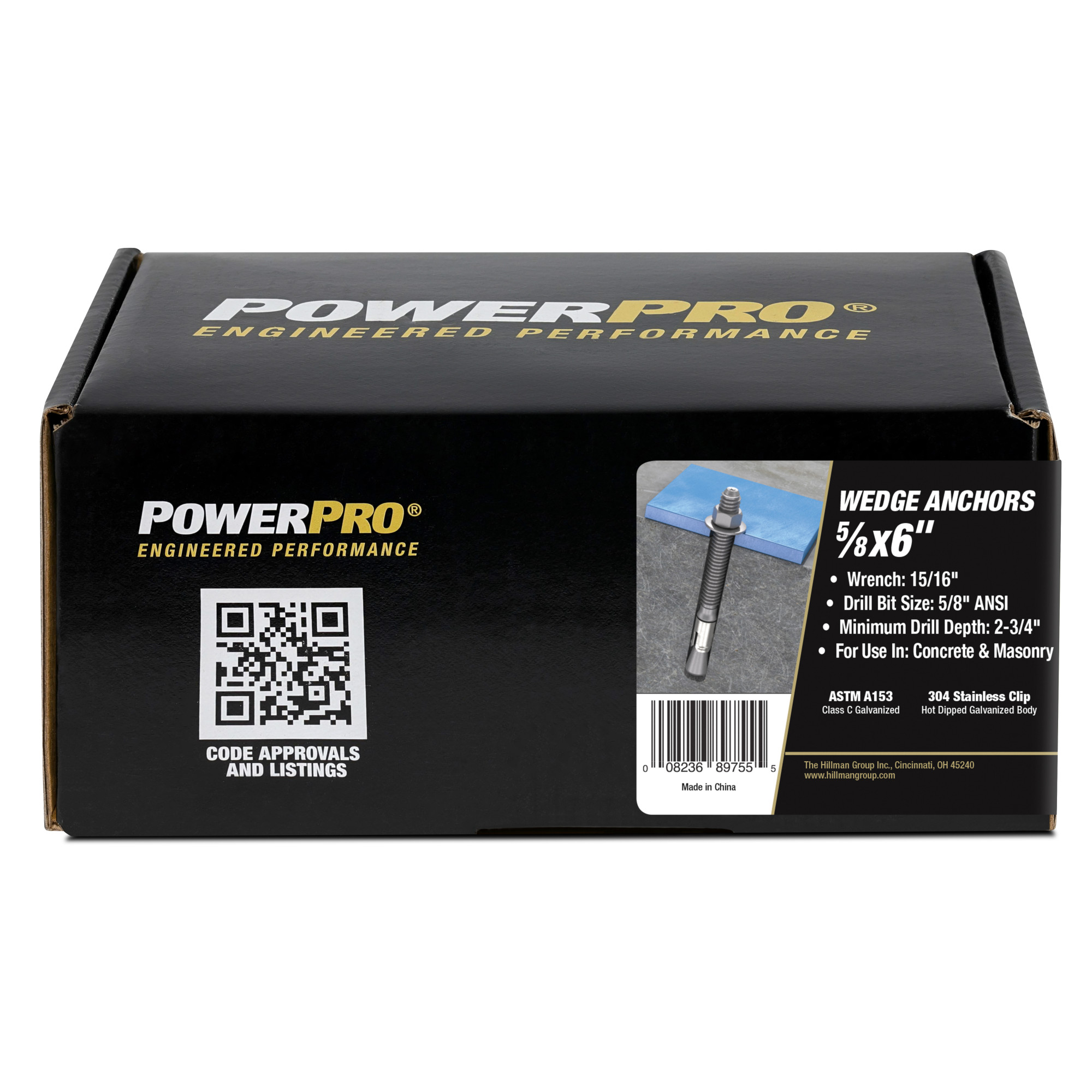 Hillman Mechanical Galvanized Power-Stud Wedge Anchor (5/8 in. x 6 in.) - 10 pc