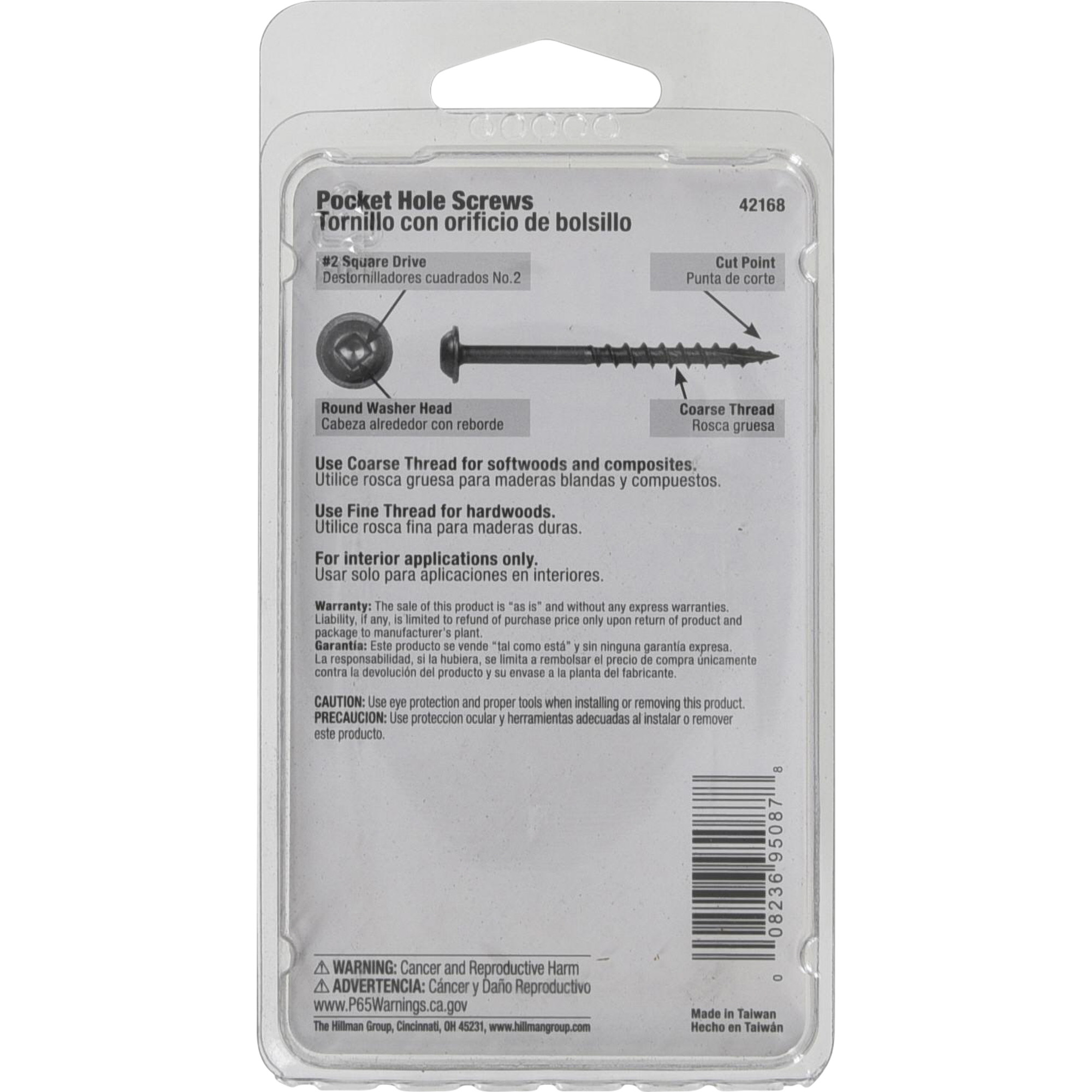 Hillman Pockethole Screws (#8 x 1-1/4 in.) - 100pc