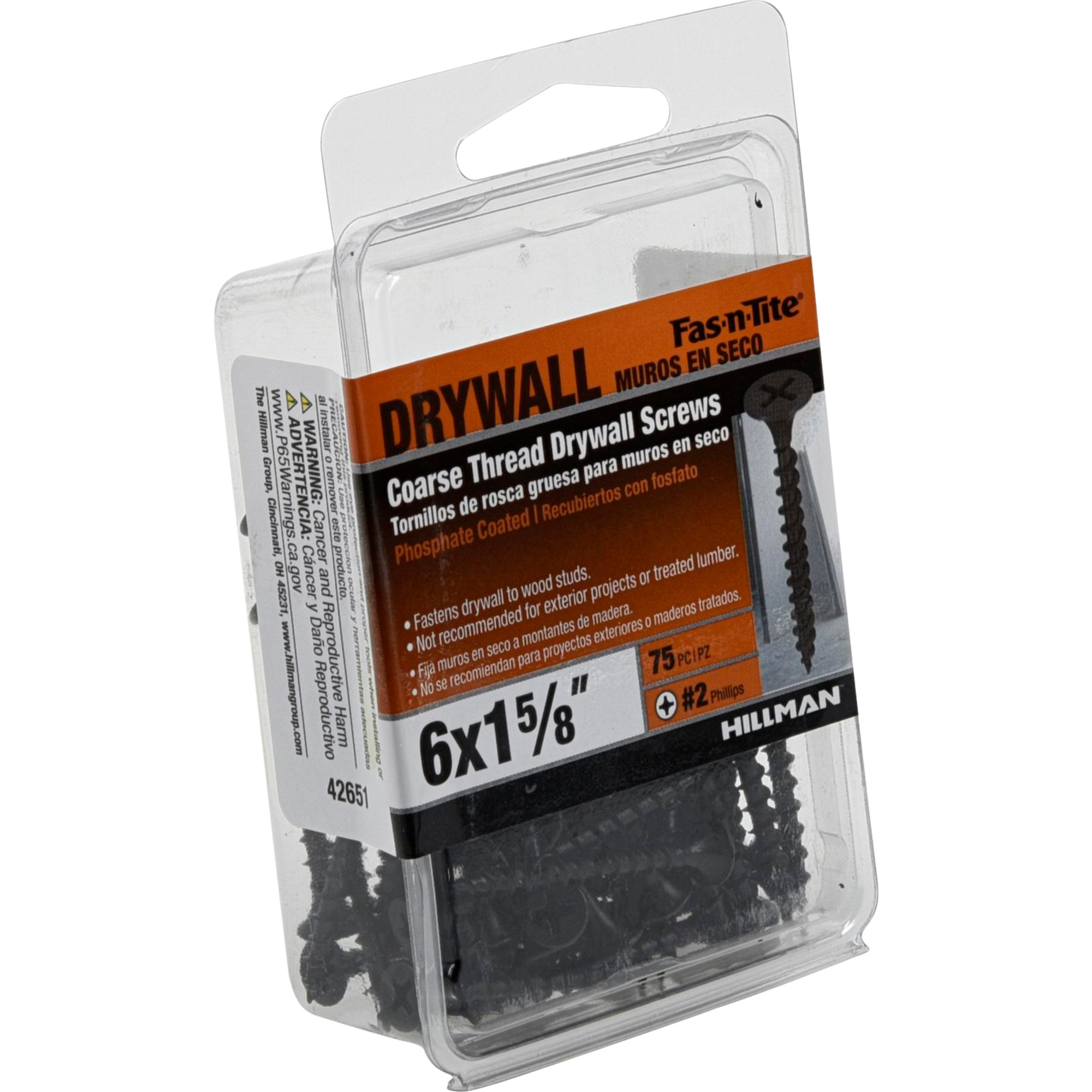 Hillman Coarse Thread Drywall Screws (#6 x 1-5/8 in.) - 375 pc