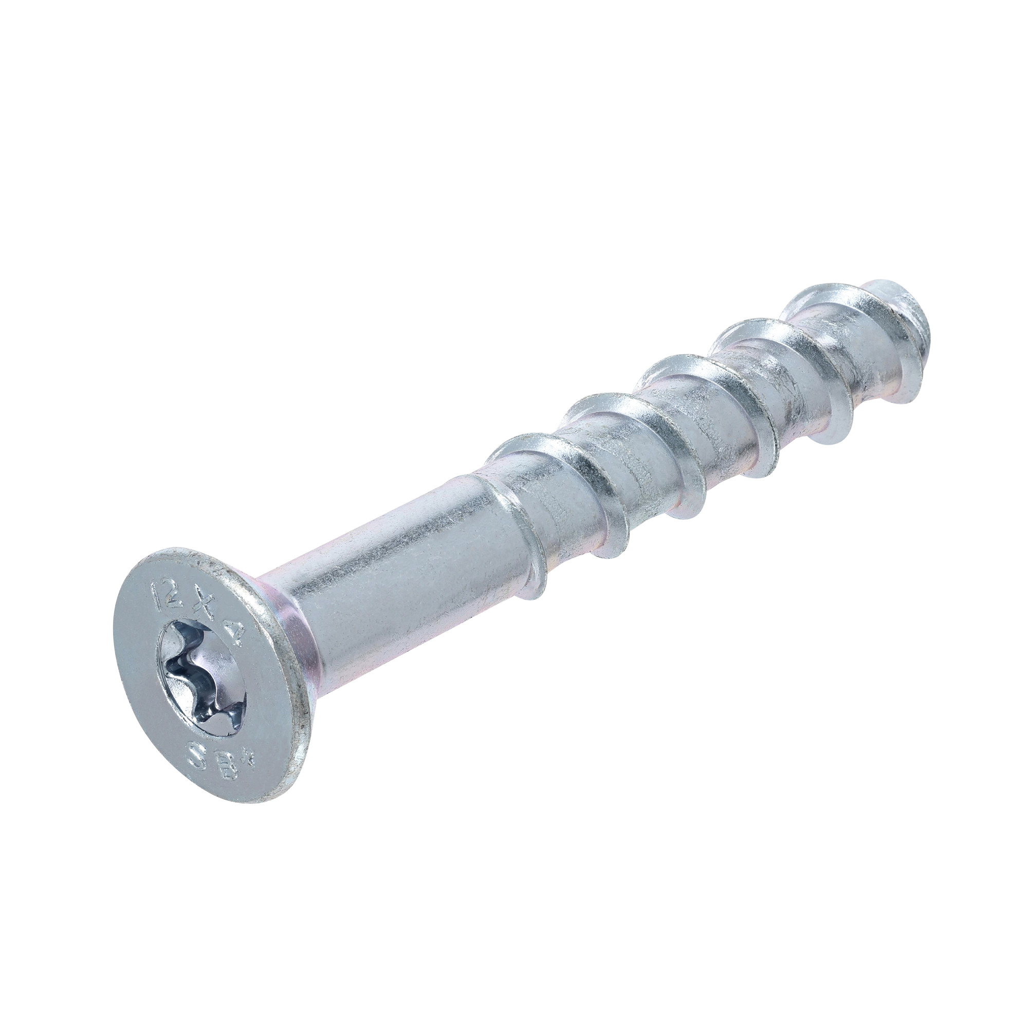 Power Pro Zinc Flat Head Screw-Bolt+ Anchor (3/8 in. x 4 in.) - 15 pc