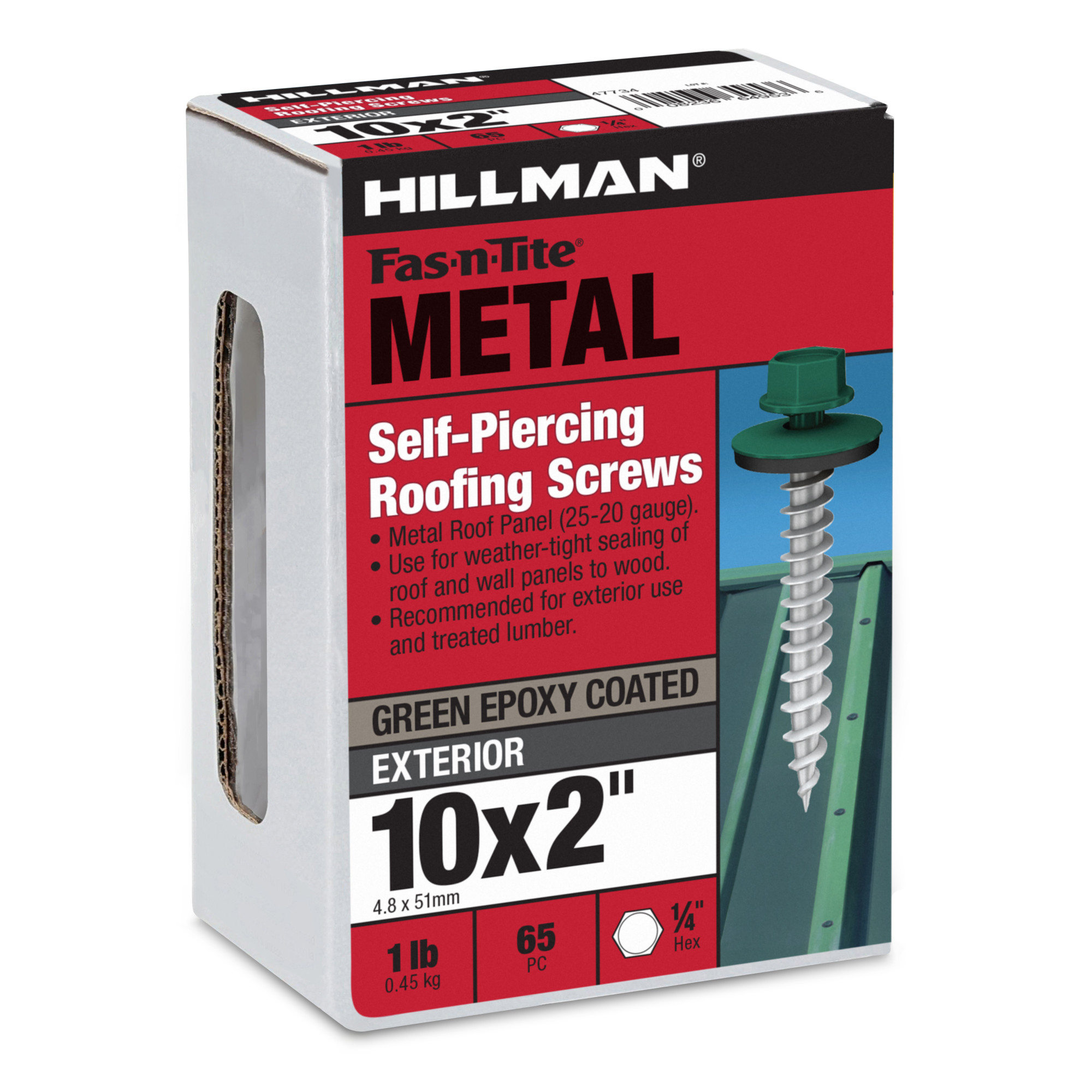 Hillman Green Painted Self-Piercing Sheeter (#10 x 2 in.)