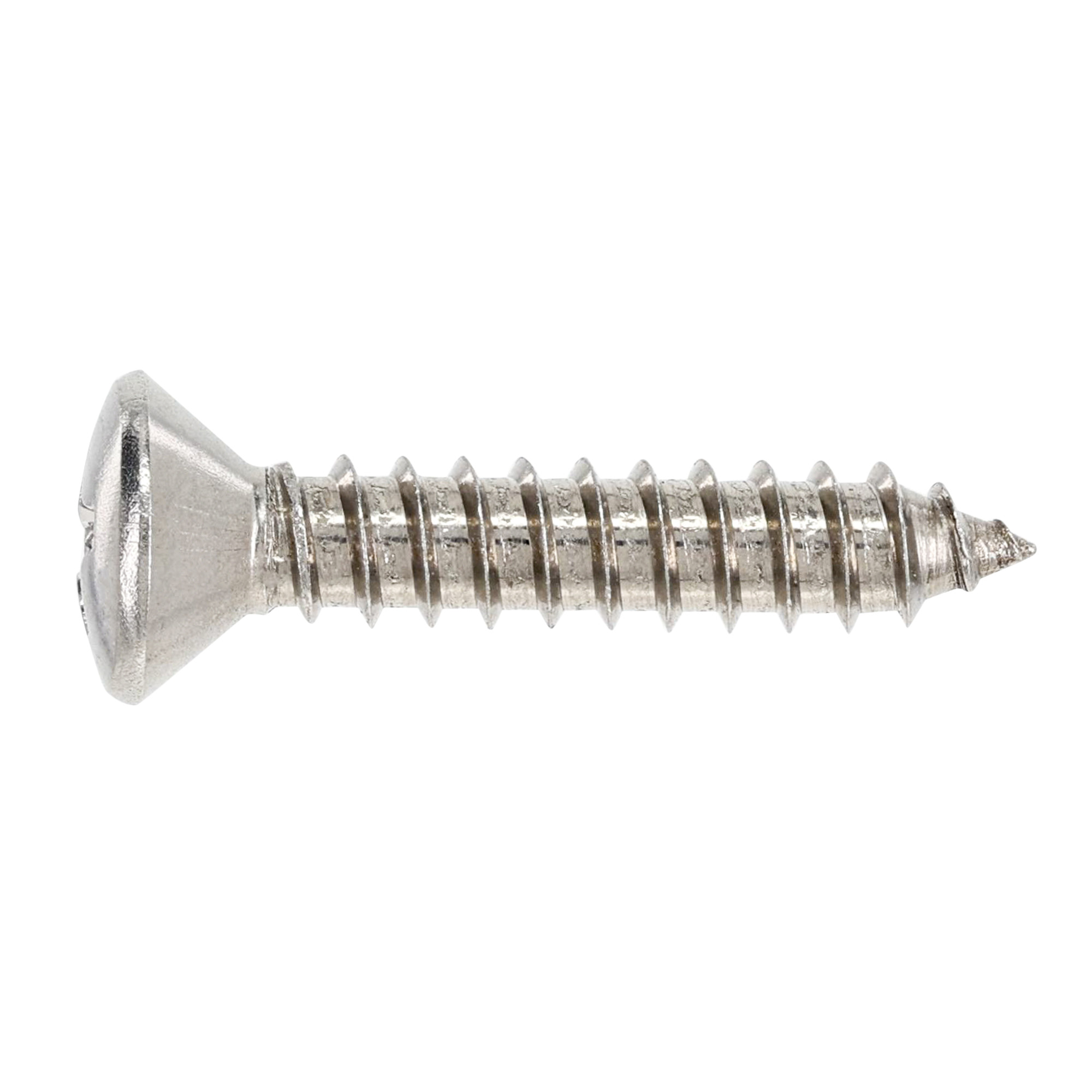 Hillman 18-8 Stainless Steel Oval Head Phillips Sheet Metal Screw (#10 x 1 in.) - 100 pc