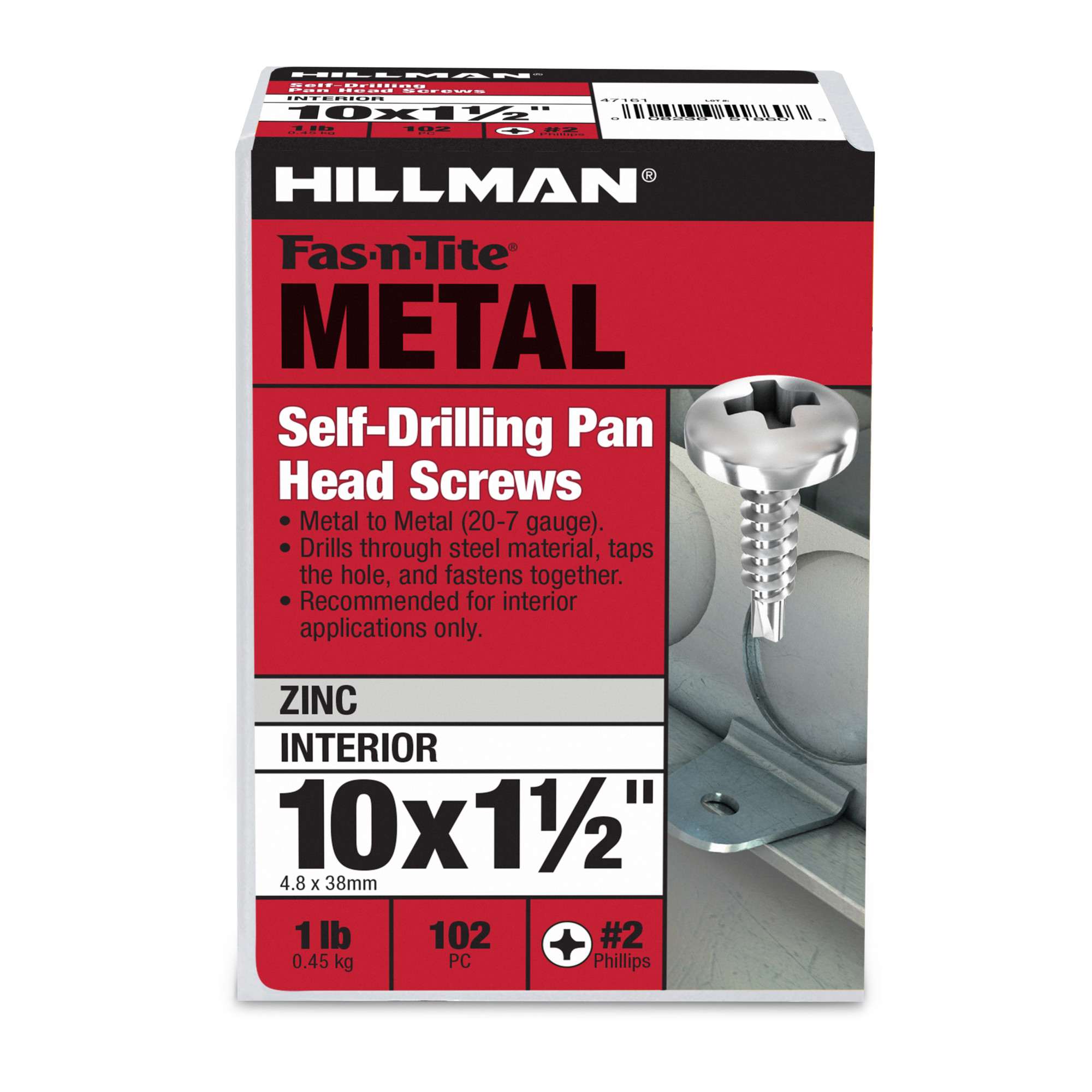 Hillman Zinc Pan Head Phillips Self Drilling Screws (#10-16 x 1-1/2 in.)