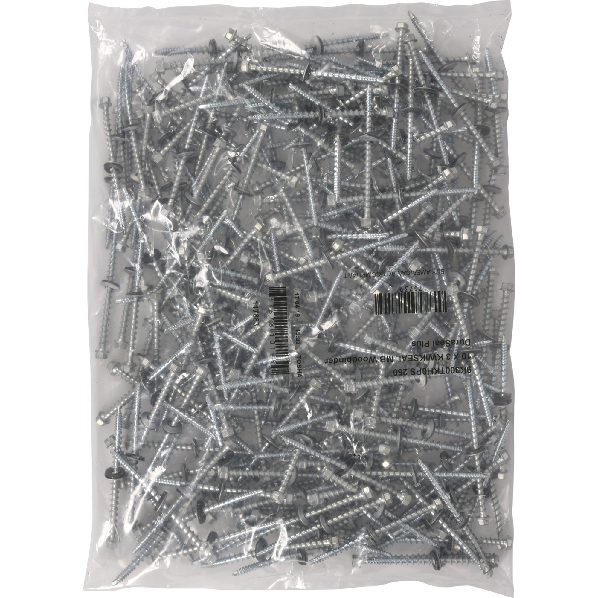 Power Pro Silver Self Drilling Metal-to-Wood Roofing Screws (#10 x 3 in.) - 250 pc