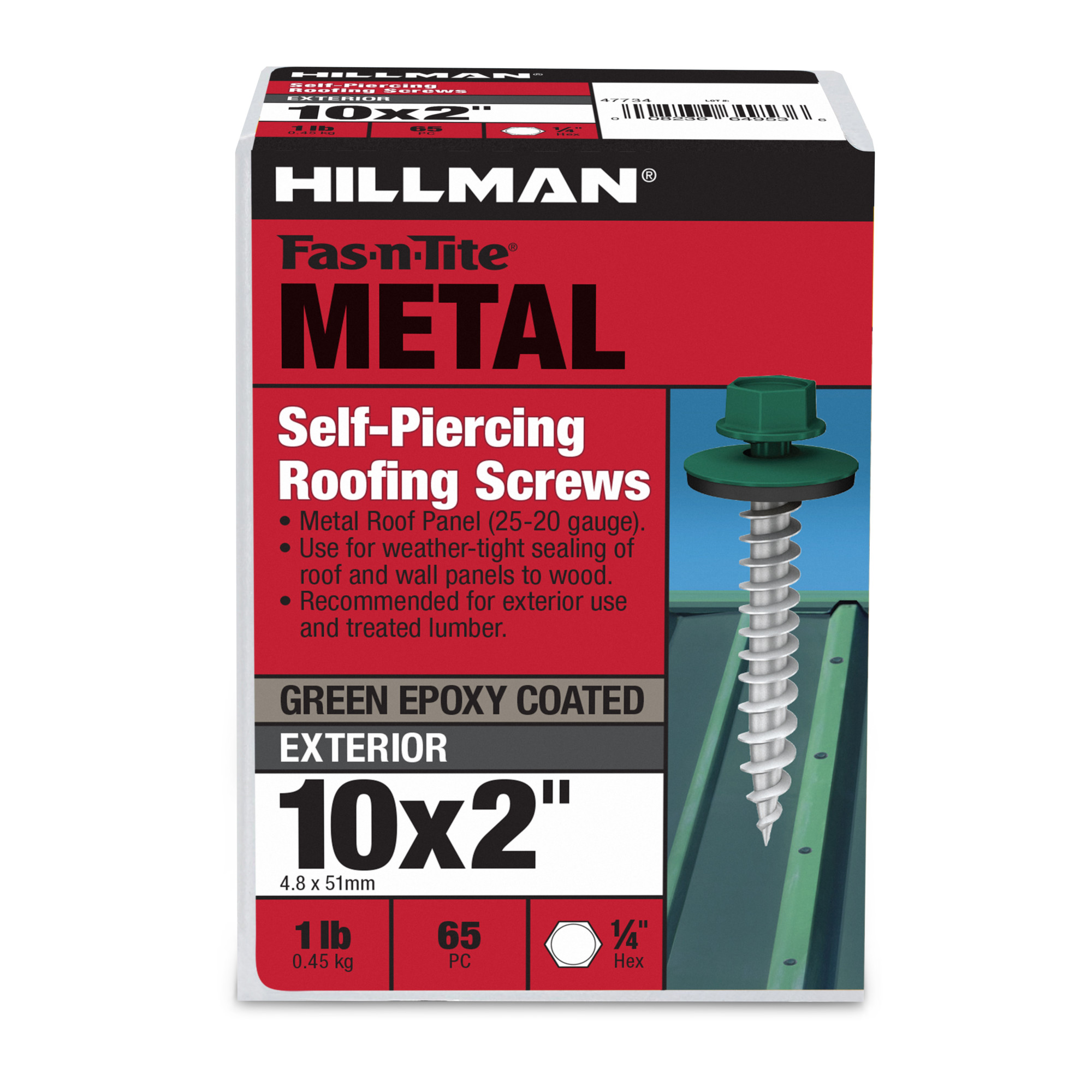 Hillman Green Painted Self-Piercing Sheeter (#10 x 2 in.)