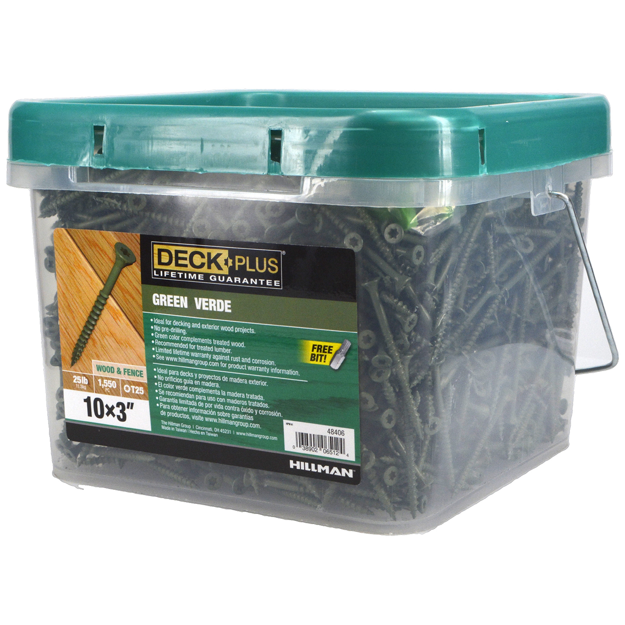 Deck Plus Green Deck Screws (#10 x 3 in.)