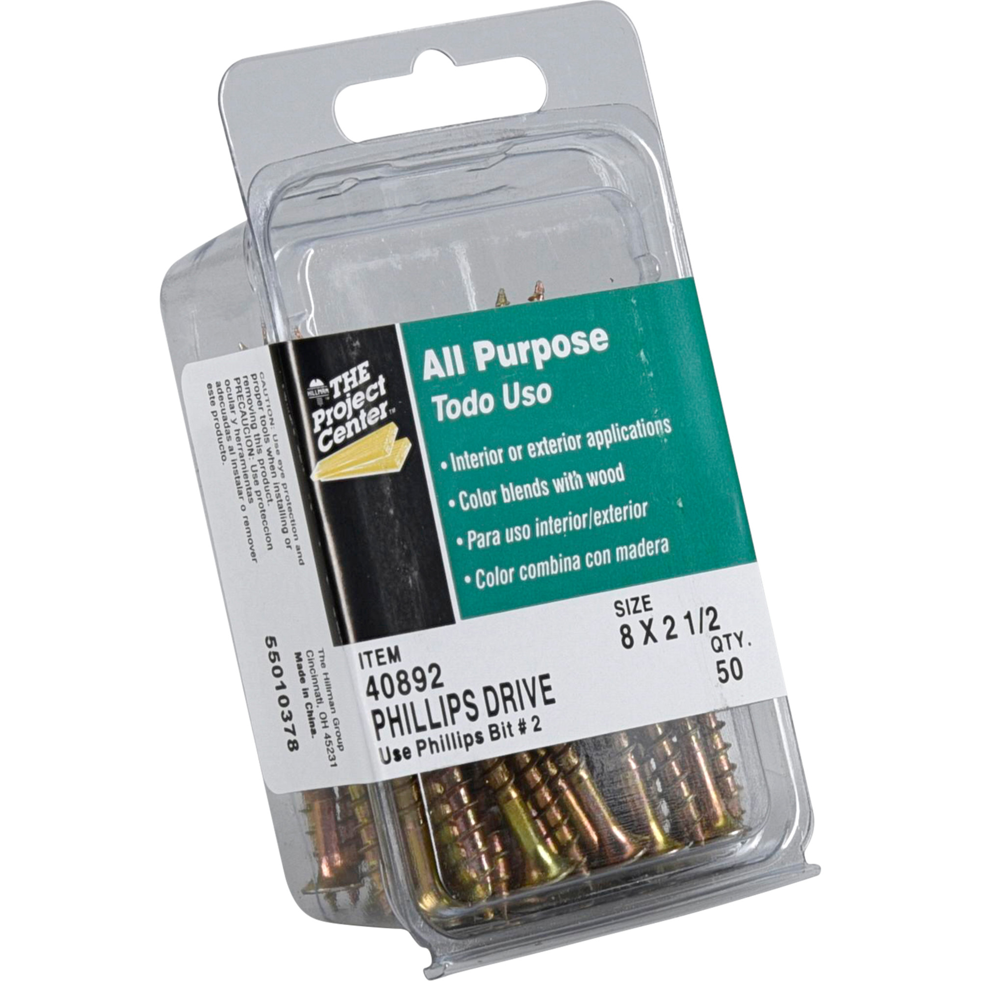 Hillman Bugle Head Phillips Interior Construction Wood Screws (#8 x 2-1/2 in.) - 50 pc