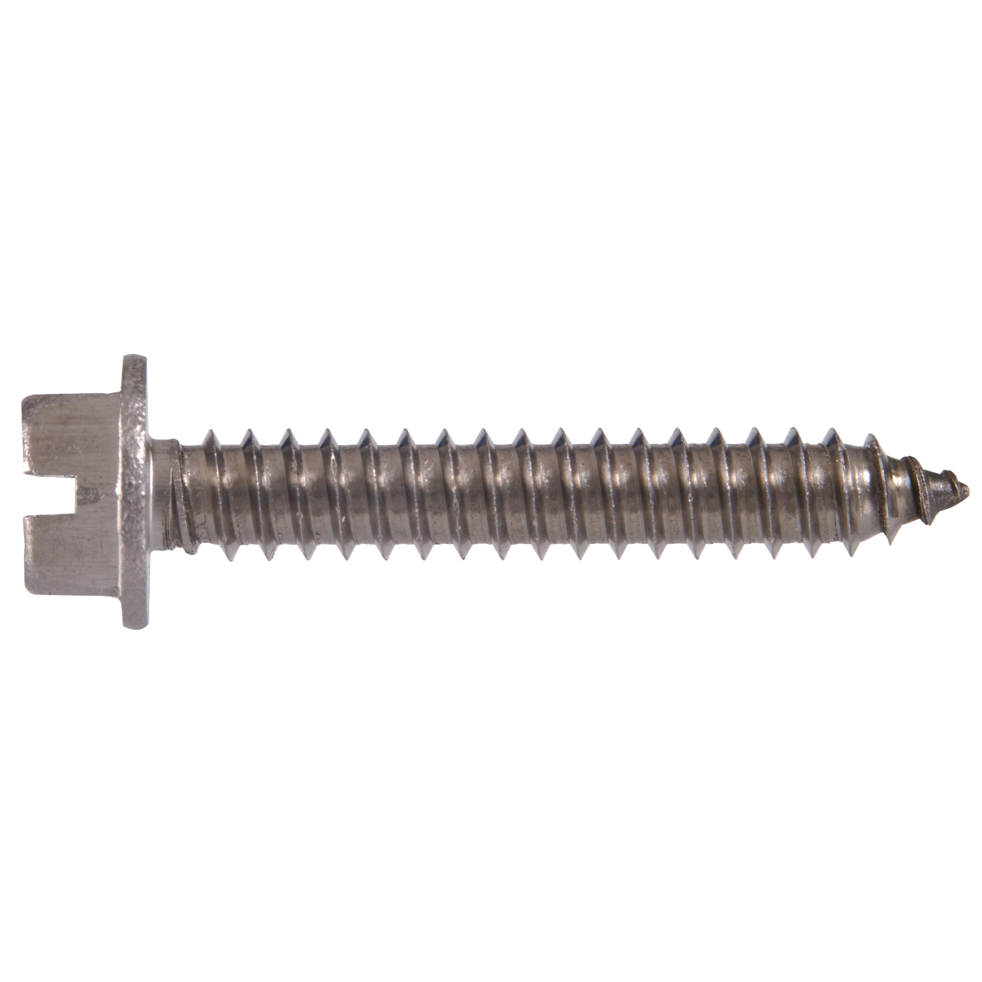 Hillman Stainless Hex Washer-Head Slotted Sheet Metal Screws (#10 x 1-1/4 in.) - 15 pc