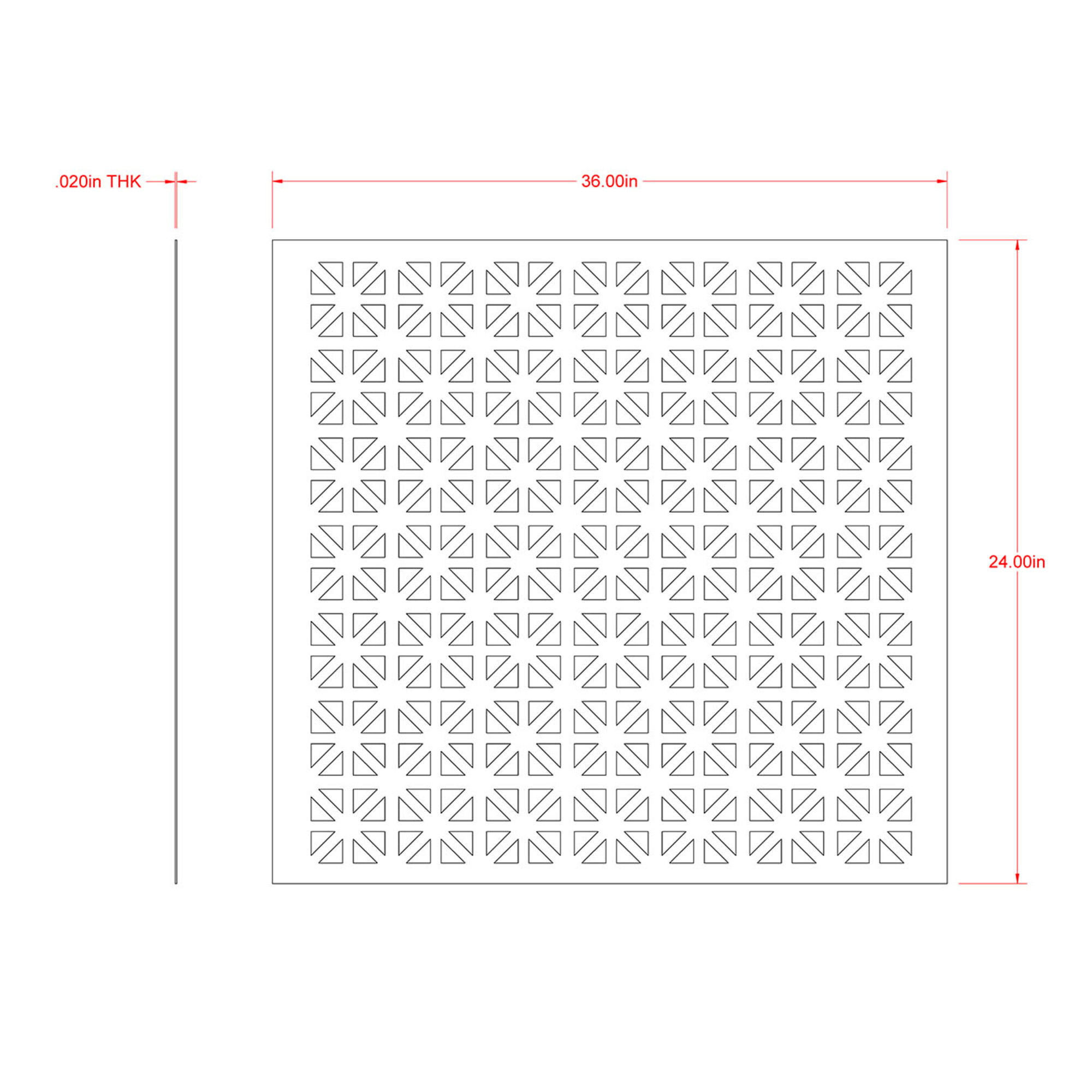 SteelWorks Aluminum Decorative Sheet Silver Lincane (.02 in. x 24 in. x 36 in.)
