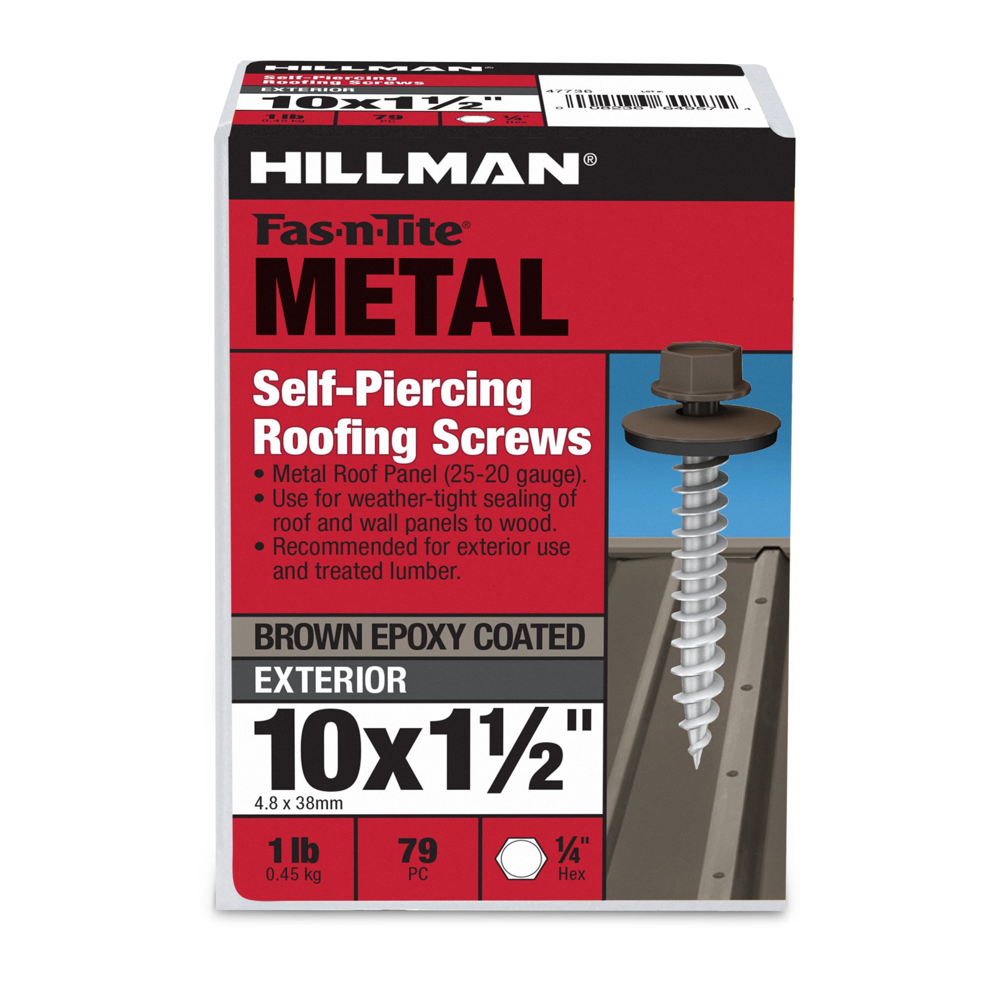 Hillman Brown Painted Self-Piercing Sheeter (#10 x 1-1/2 in.)