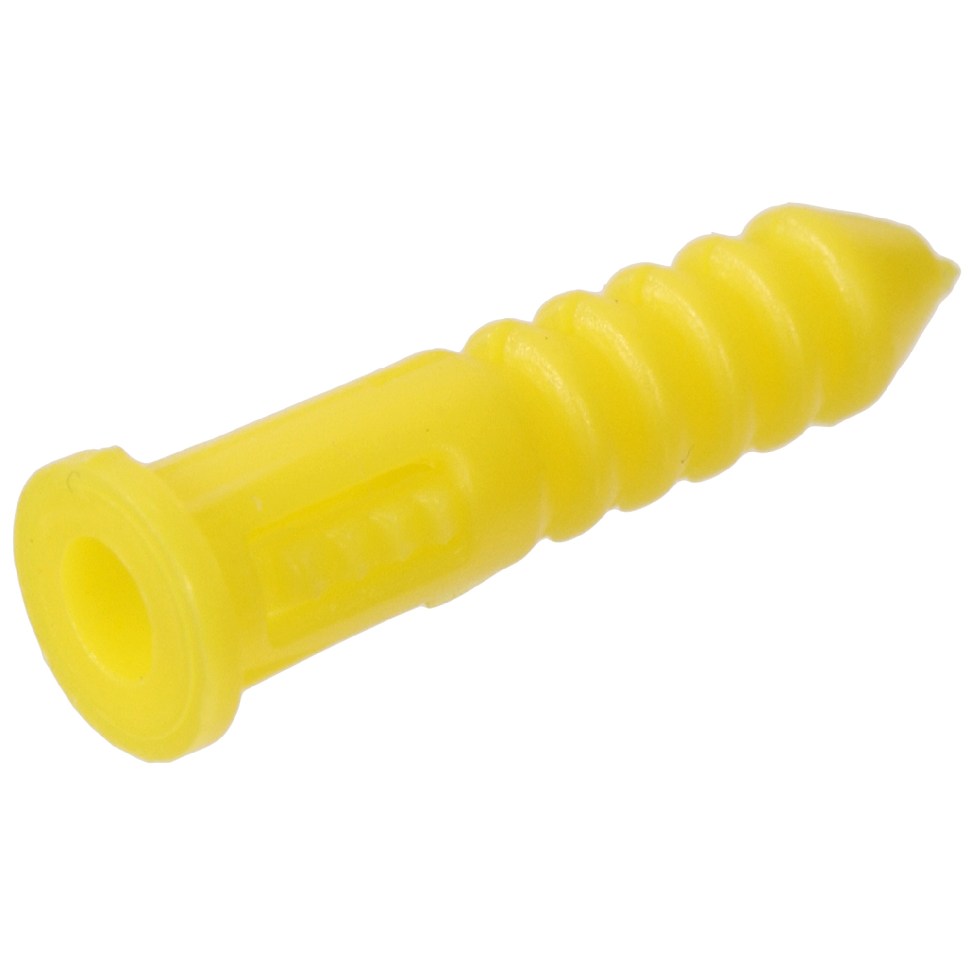 Hillman Yellow Ribbed Plastic Anchor (#4-6-8 x 7/8 in.) - 100 pc