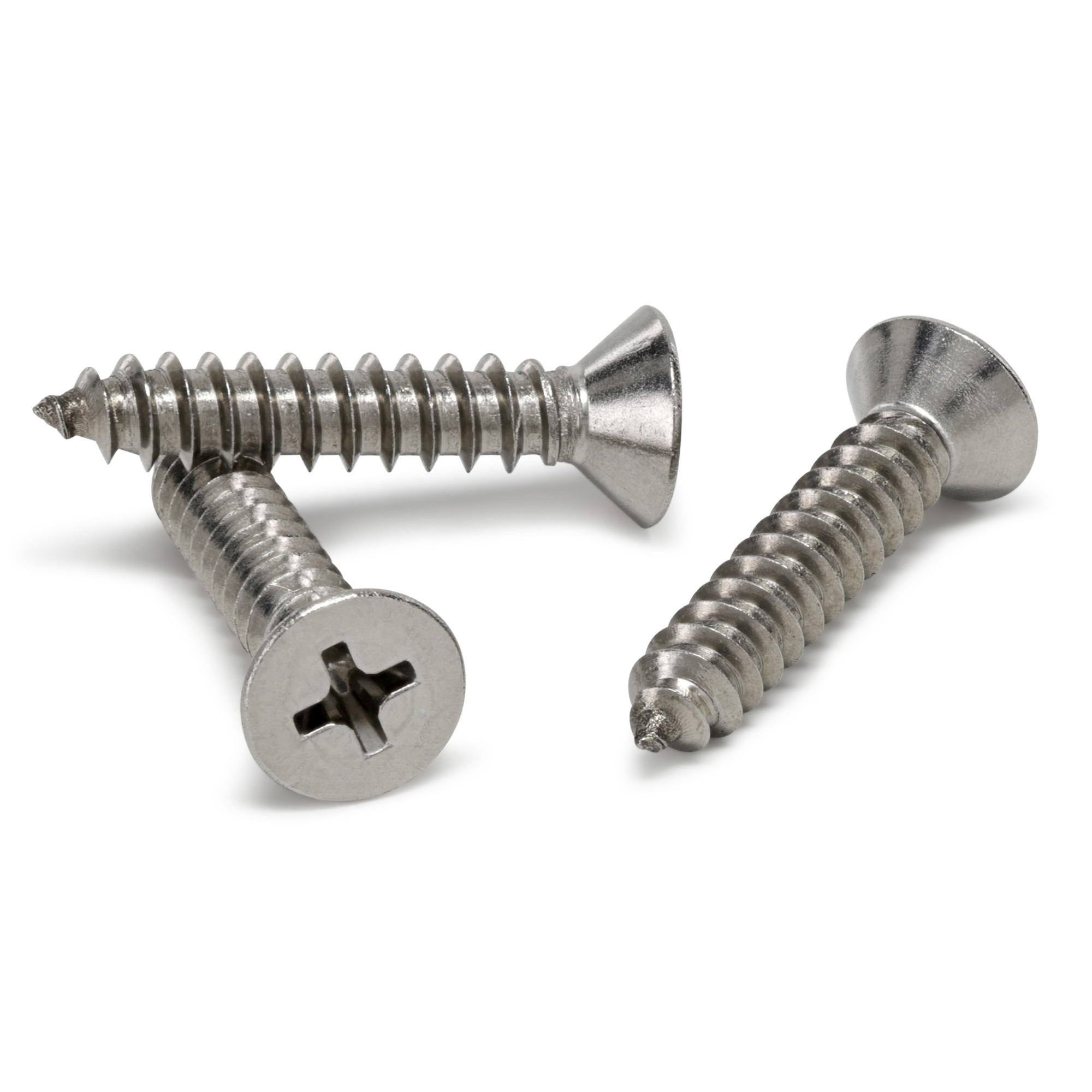 Hillman 18-8 Stainless Steel Flat Head Phillips Sheet Metal Screw (#10 x 1 in.) - 100 pc