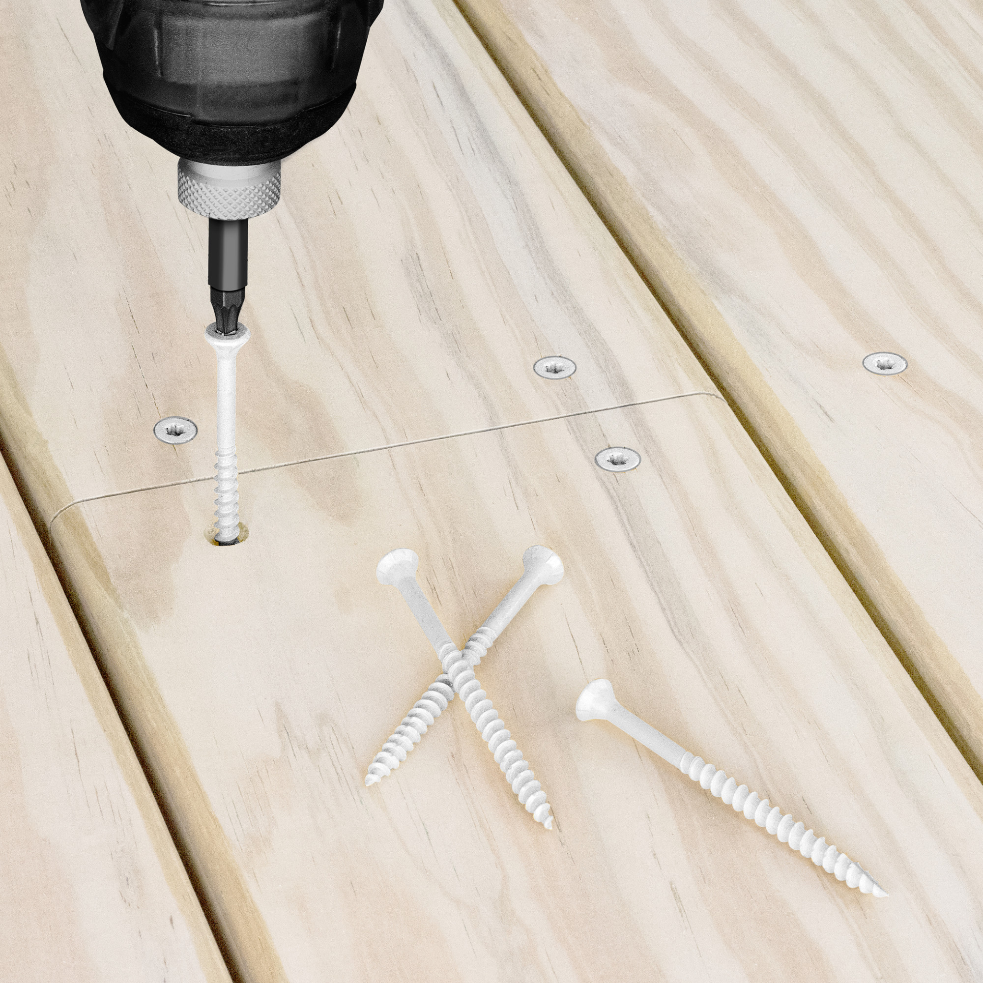 Deck Plus White Deck Screws (#8 x 1-5/8 in.)