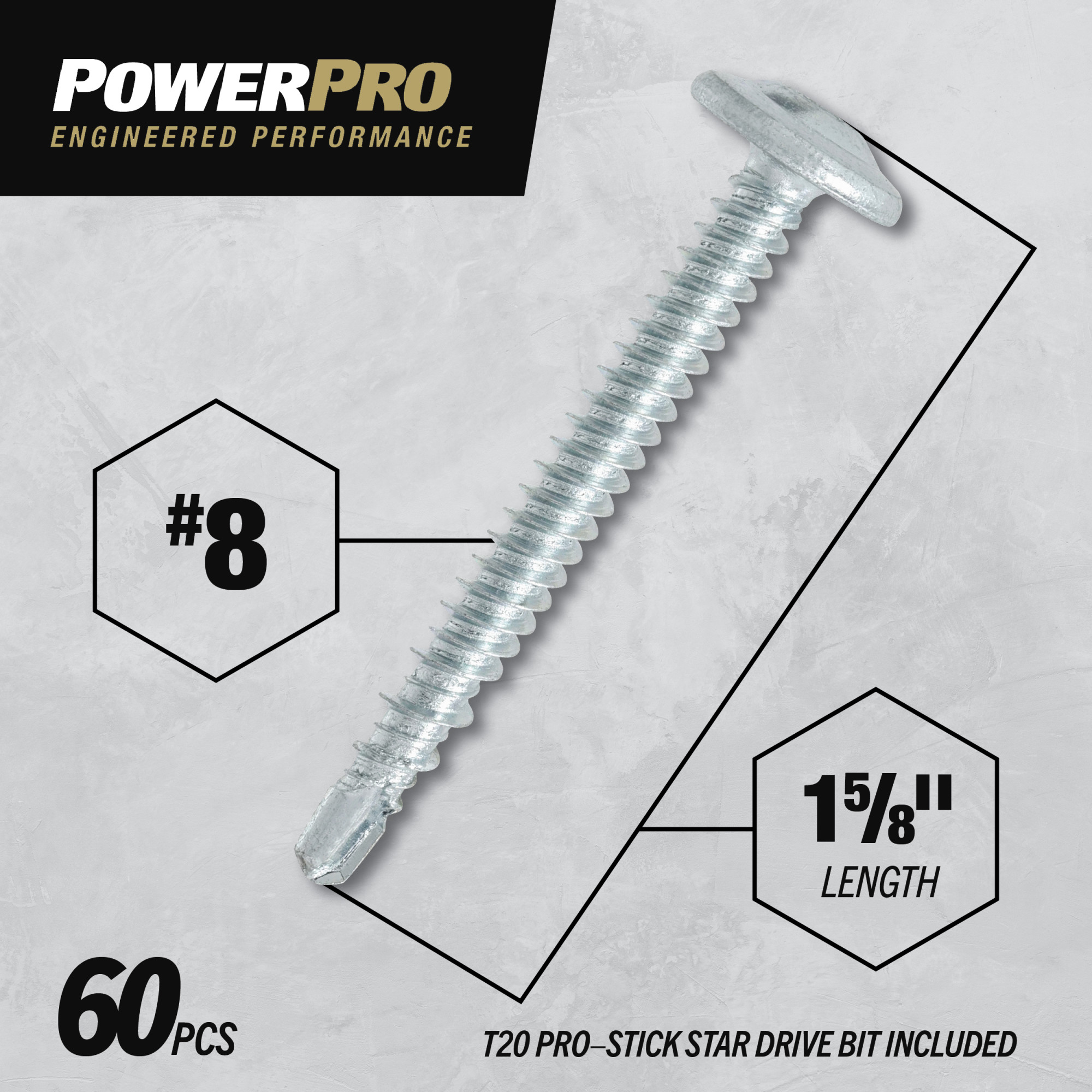 Power Pro Stainless Steel Truss-Head Lath Screws (#8 x 1-5/8 in.) - 1lb Box