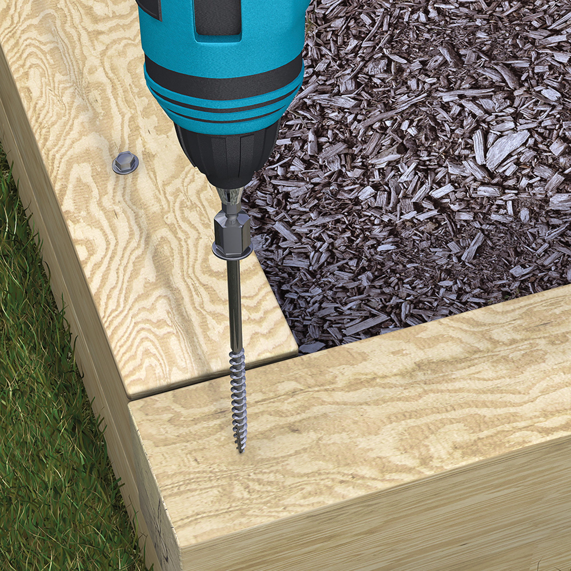 Power Pro Timber-Tite Landscape Screws (1/4 in. x 10 in.) - 50 pc