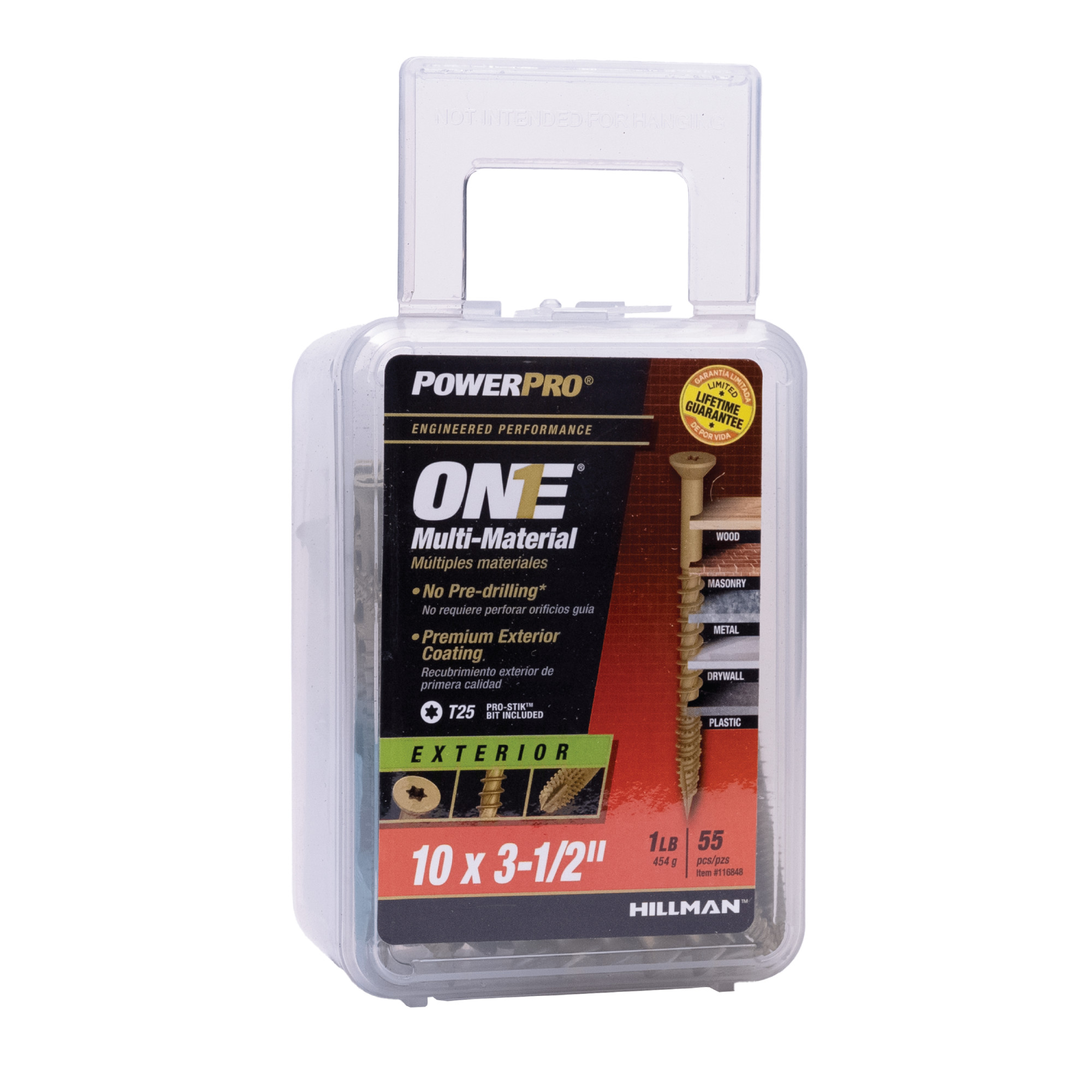 Power Pro ONE Flat Exterior Bronze Multi-Material Screws (#10 x 3-1/2 in.) - 55 pc