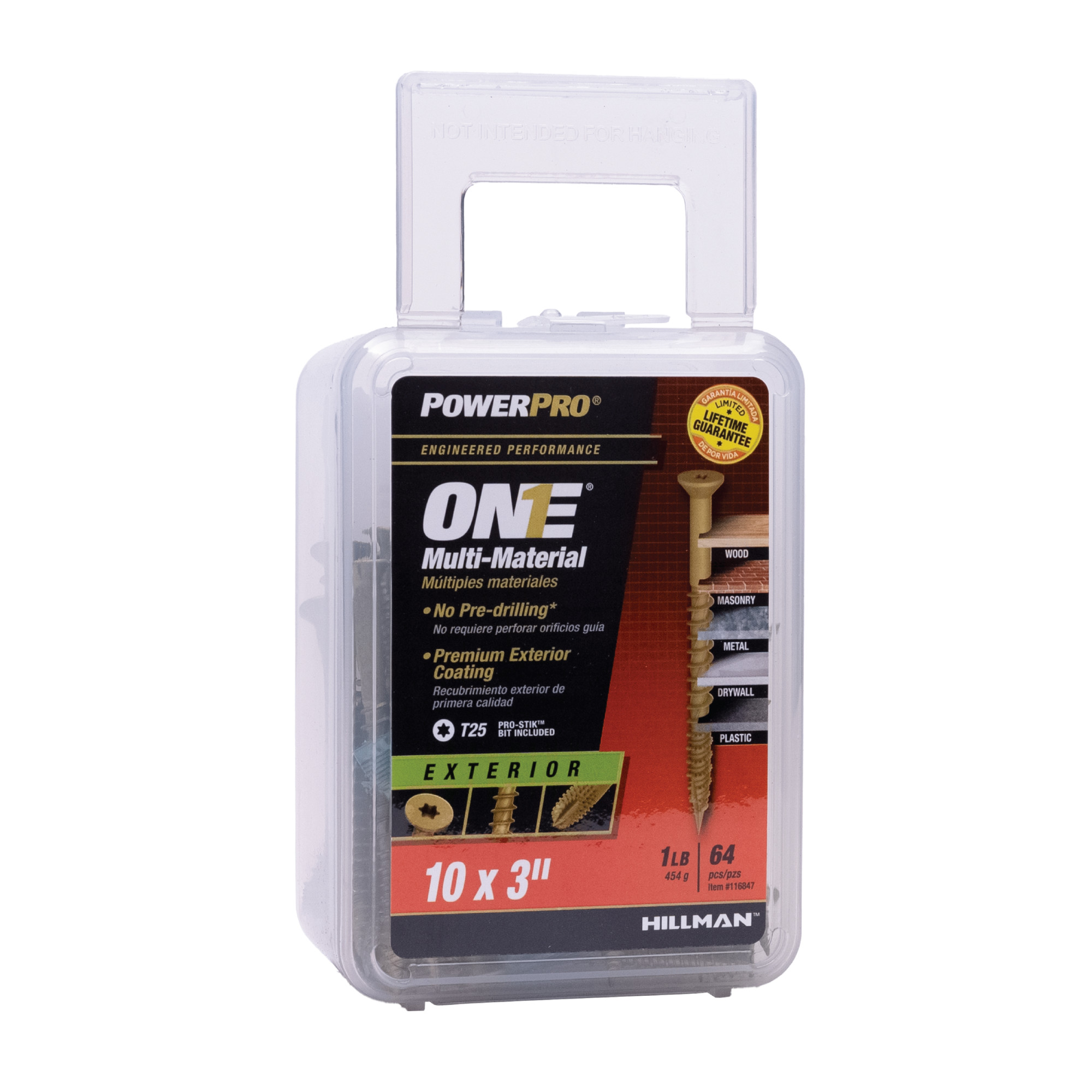 Power Pro ONE Flat Exterior Bronze Multi-Material Screws (#10 x 3 in.) - 1lb Box