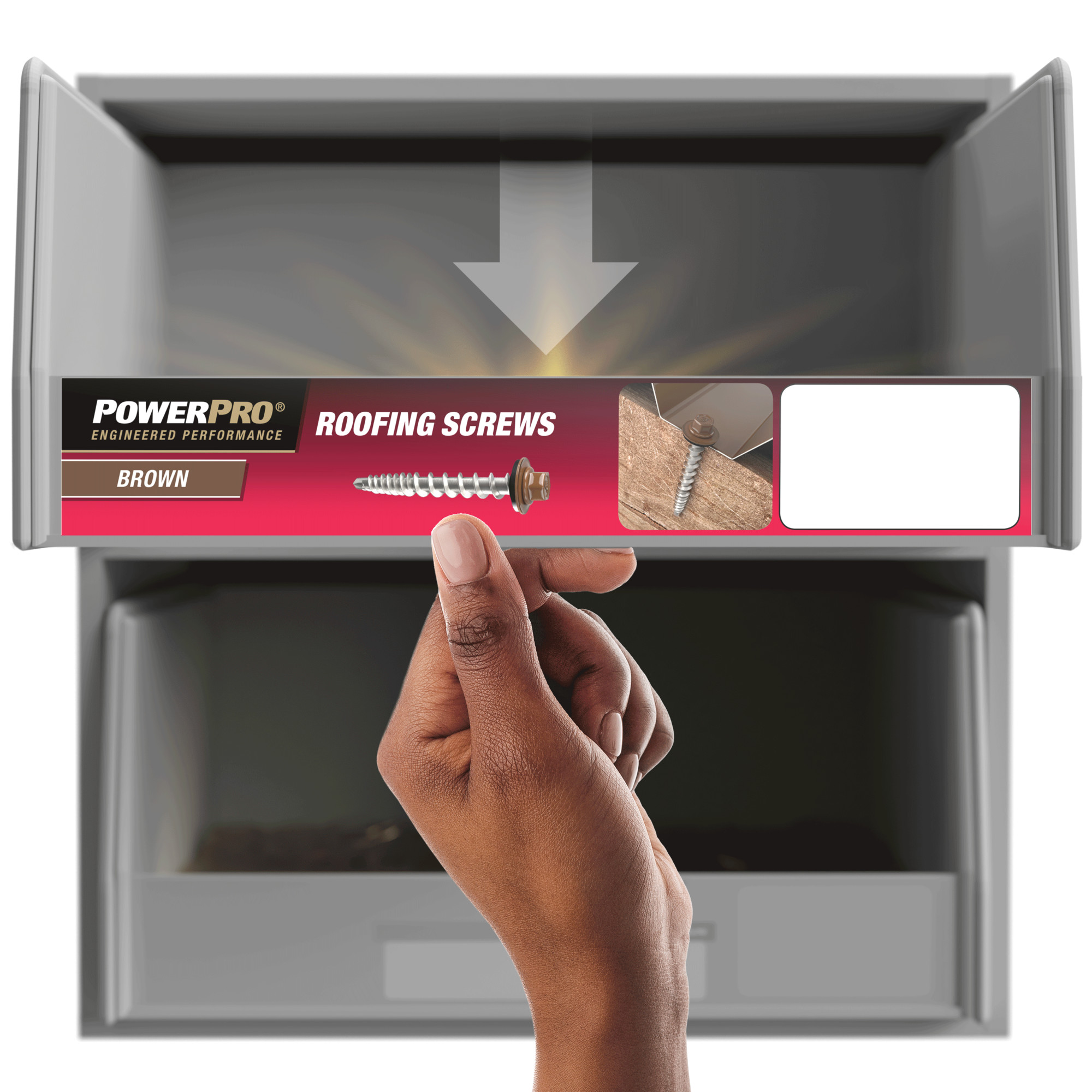 Power Pro Brown Self Drilling Metal-to-Wood Roofing Screws (#10 x 1-1/2 in.)-250 pc