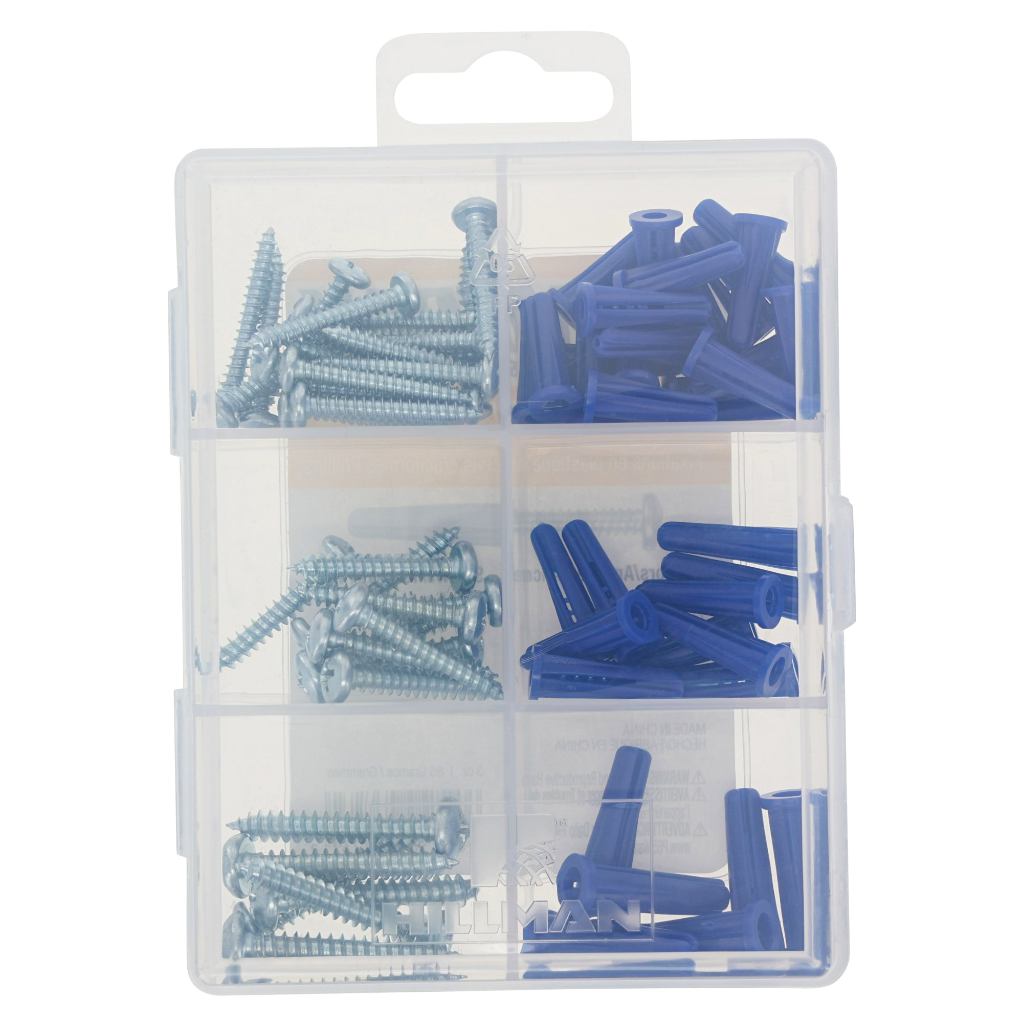 Hillman Homepak Plastic Anchor with Screws Kit - 72 pc