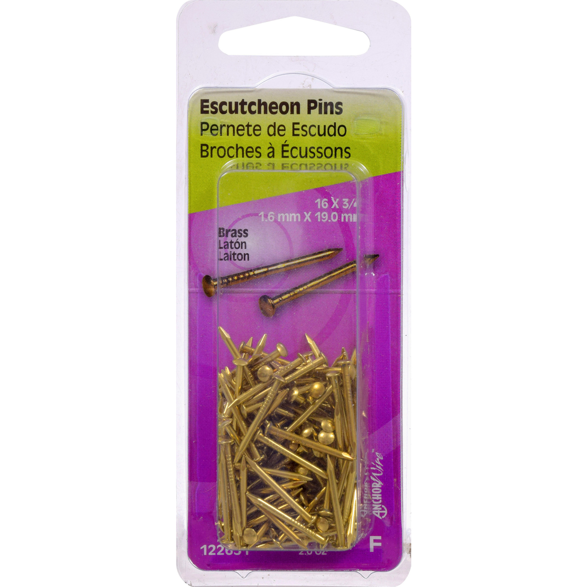 Anchor Wire Solid Brass Escutcheon Pins (3/4 in. x 16GA) - 2 oz.
