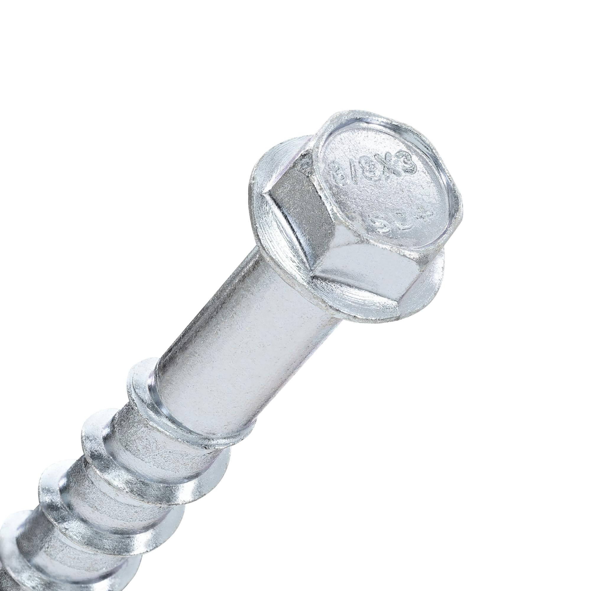 Power Pro Zinc Hex Washer Head Screw-Bolt+ Anchors (3/8 in. x 3 in.) - 50 pc