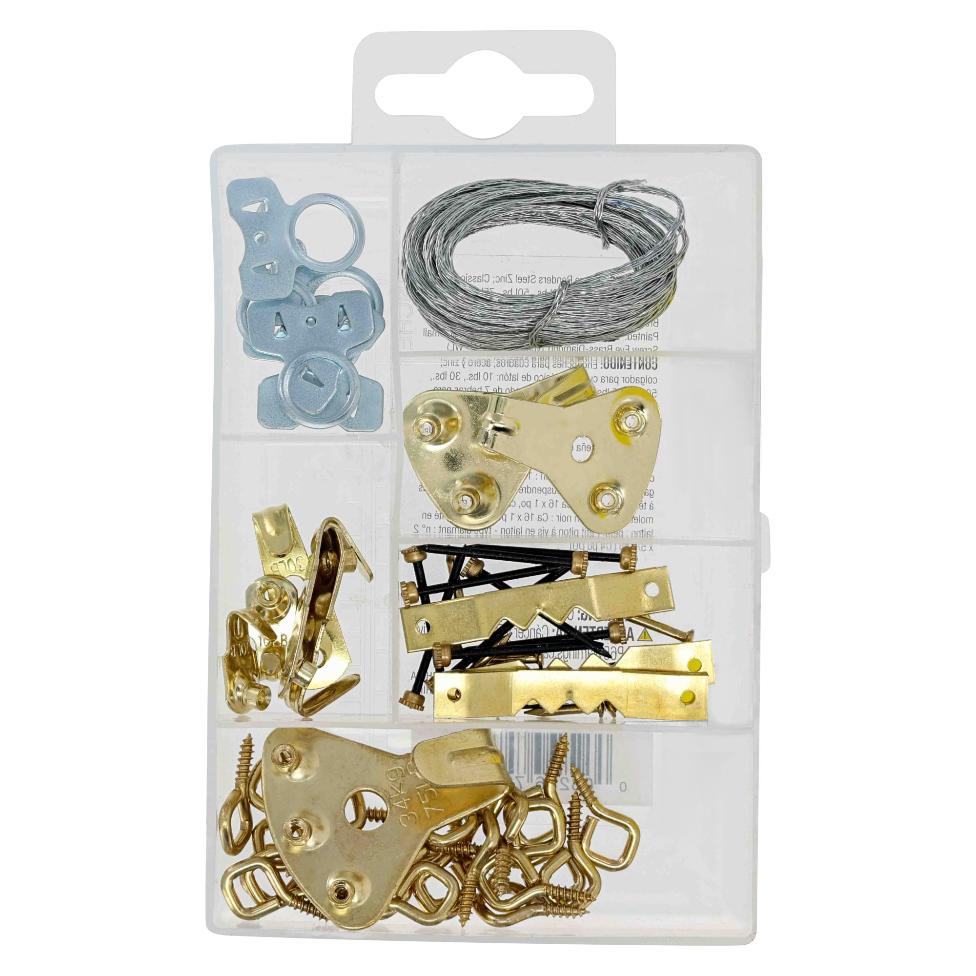 Hillman Heavy Duty Picture Hanger Assortment Small Kit (10-75lb) 60 Piece
