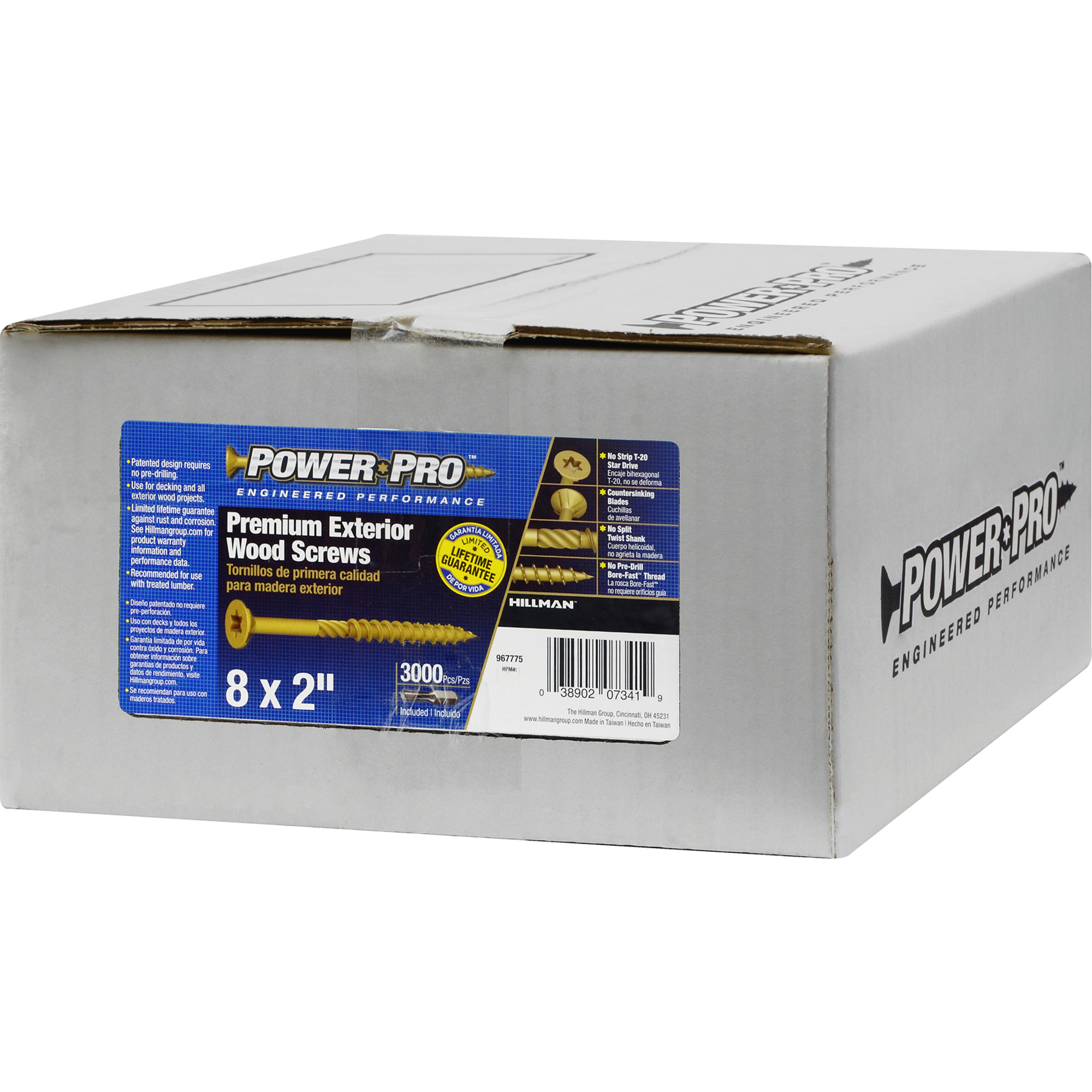 Power Pro Premium Bronze Exterior Wood Screws (#8 x 2 in.) - 3000 pc