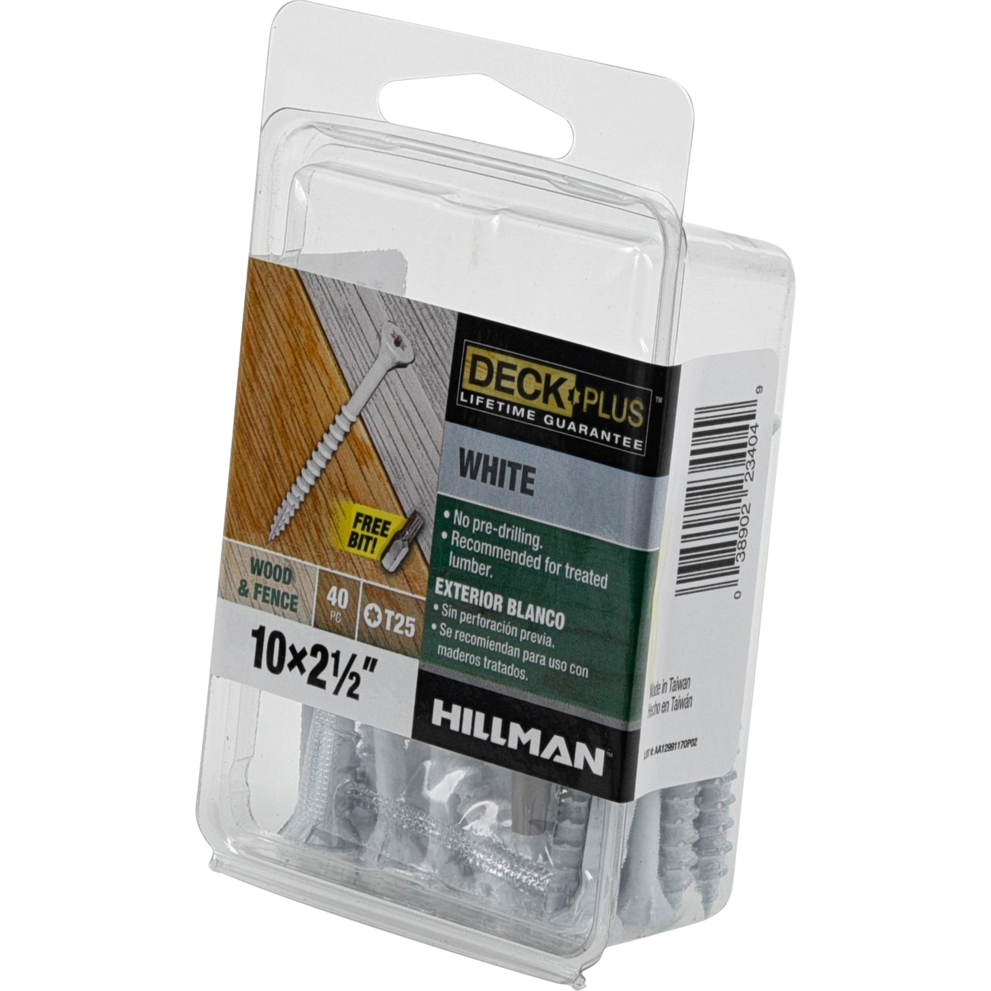 Deck Plus White Deck Screws (#10 x 2-1/2 in.)