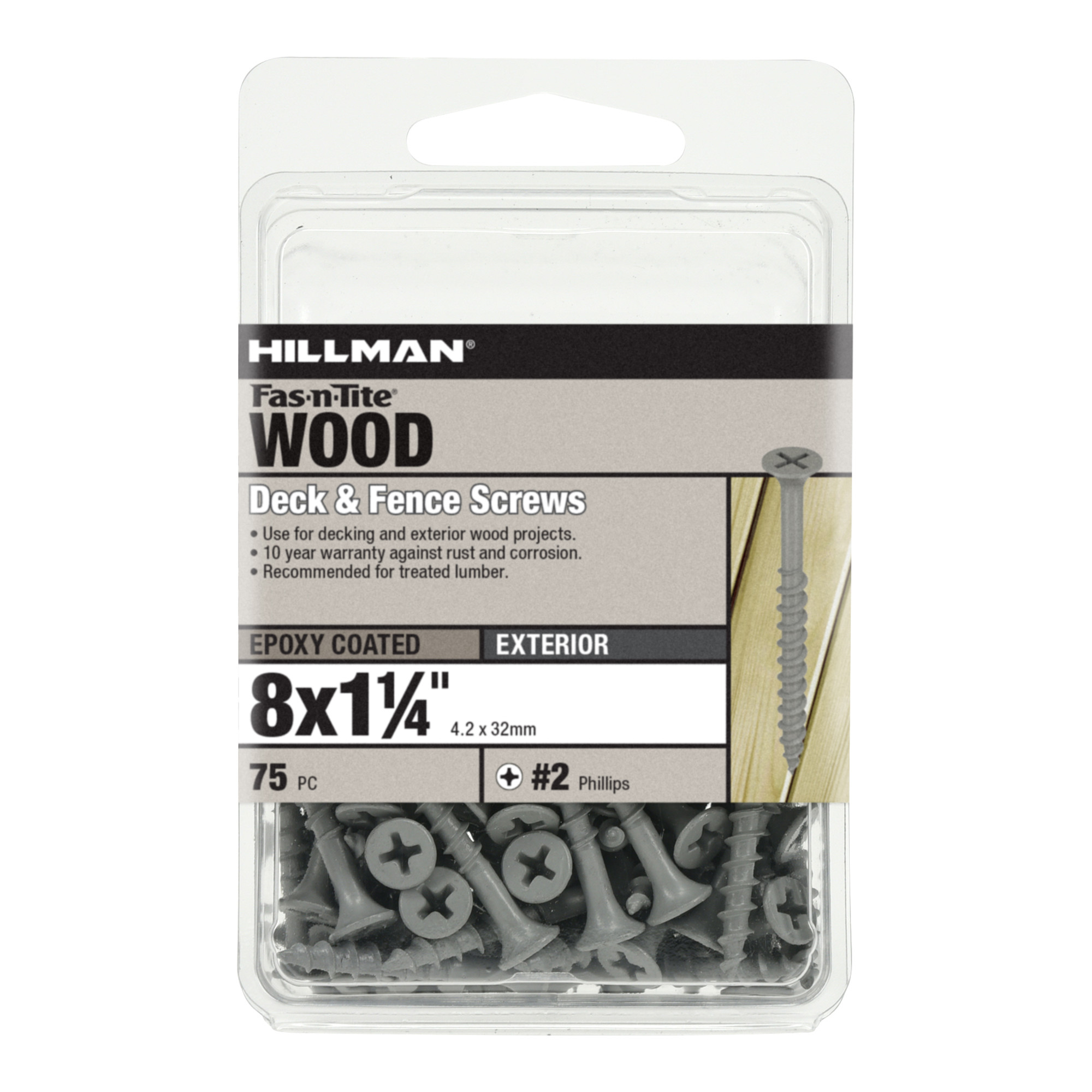 Hillman Exterior Coated Wood Screws (#8 x 1-1/4 in.)