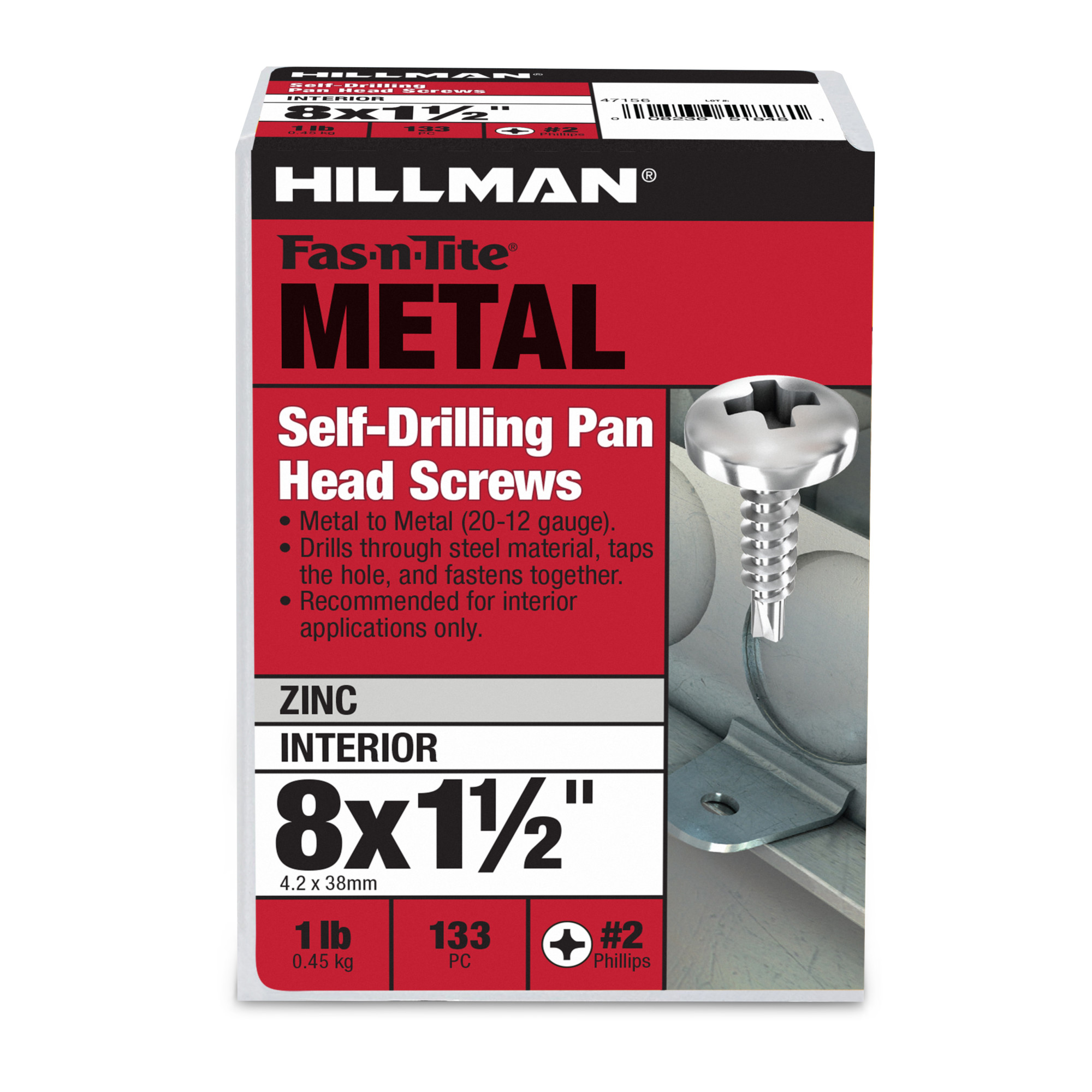 Hillman Zinc Pan Head Phillips Self Drilling Screws (#8-18 x 1-1/2 in.)
