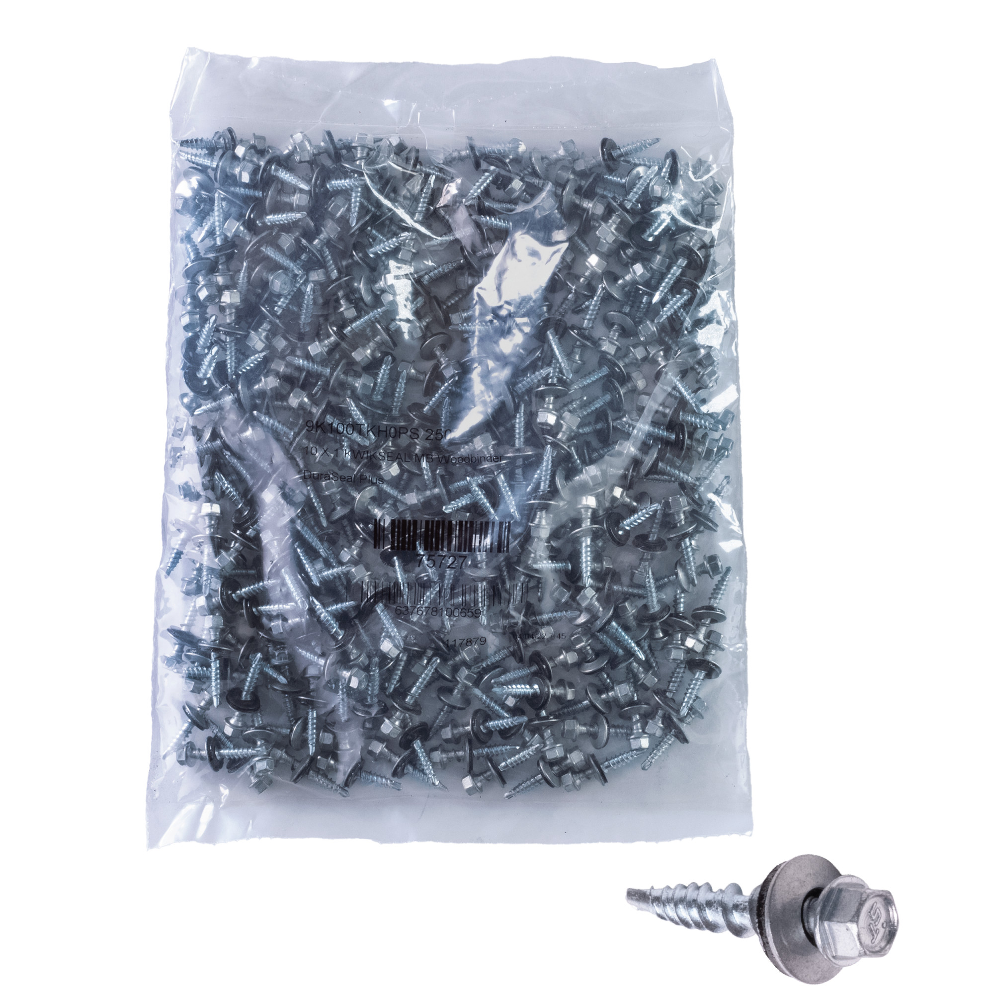 Power Pro Silver Self Drilling Metal-to-Wood Roofing Screws (#10 x 1 in.) - 250 pc