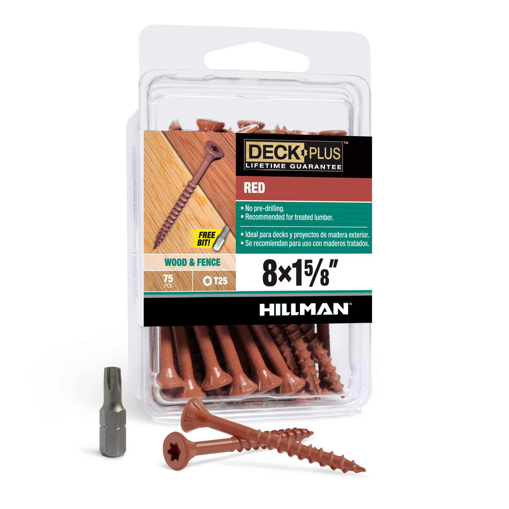 Deck Plus Red Deck Screws (#8 x 1-5/8 in.)