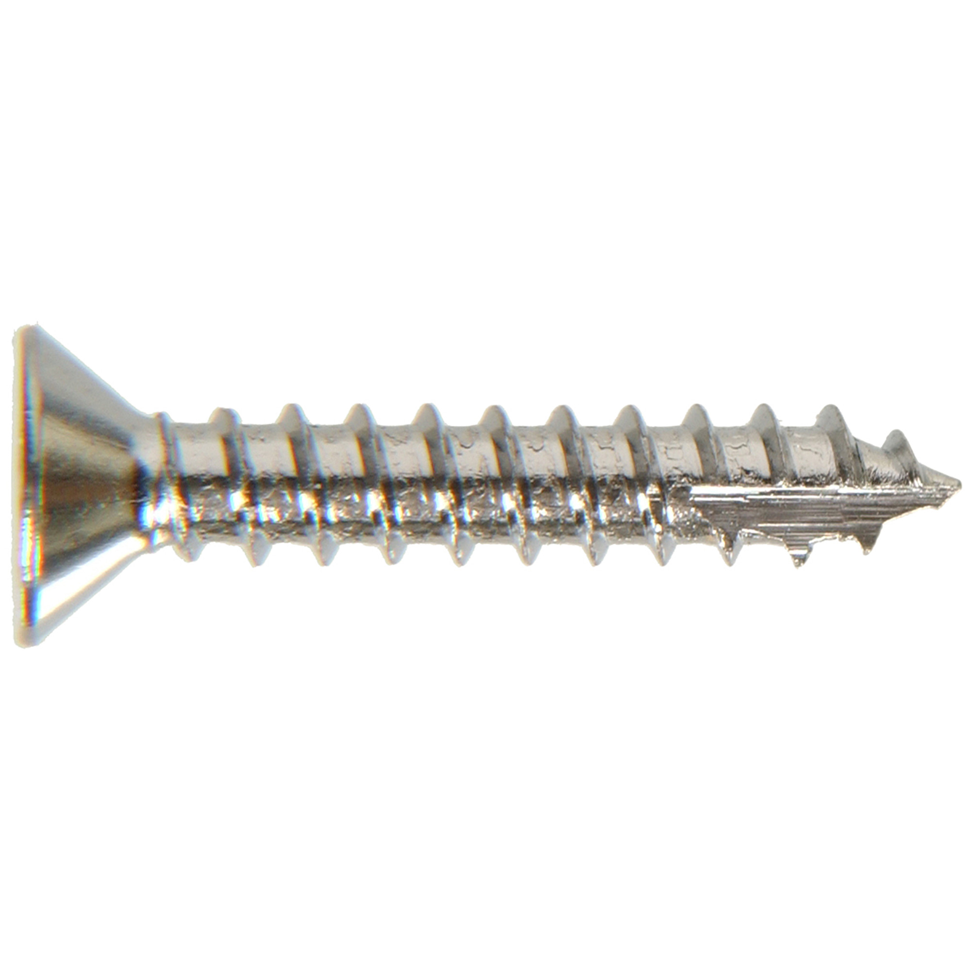 Hillman Phillips Flat Chrome Wood Screws (#5 x 1/2 in.) - 50 pc
