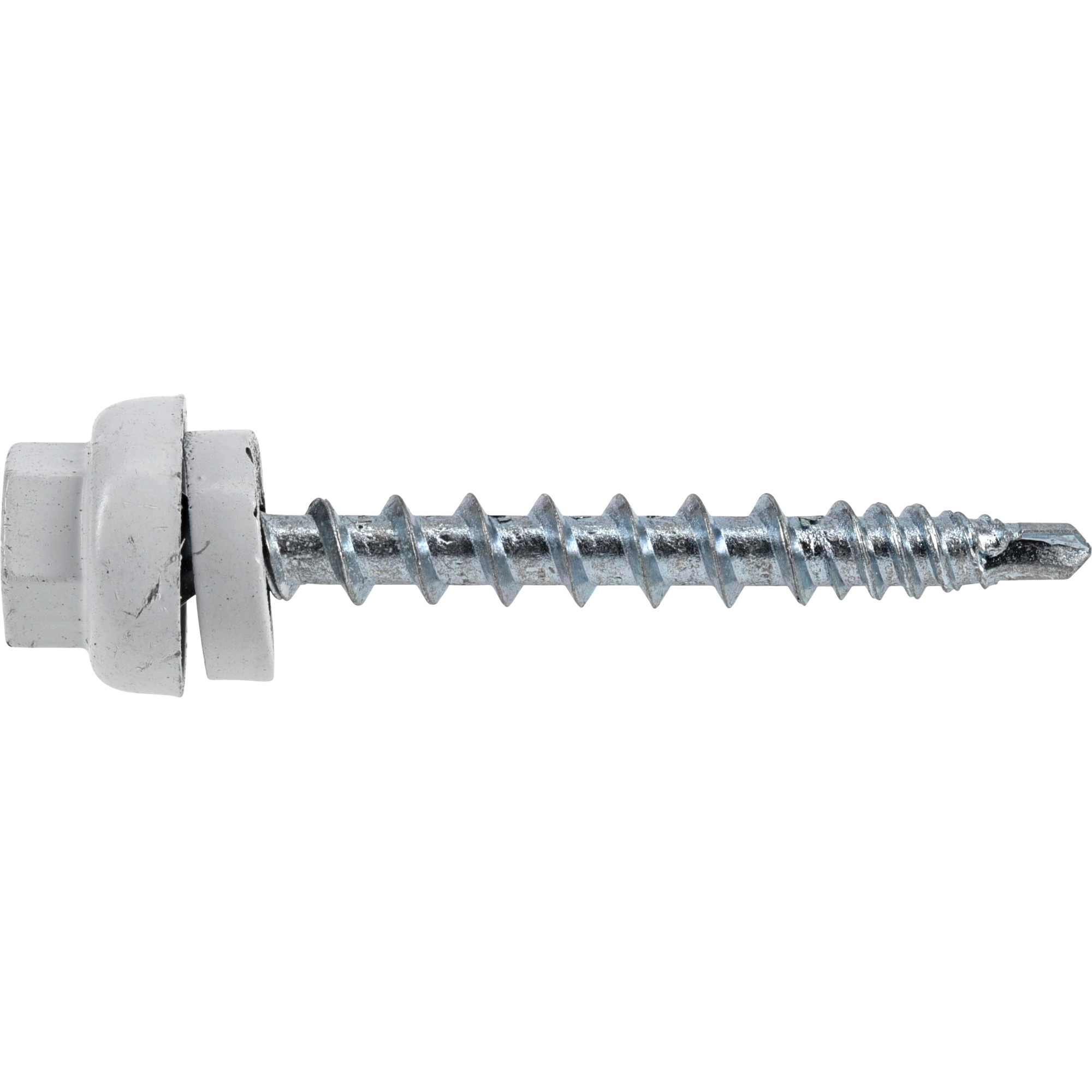 Power Pro White Self Drilling Metal-to-Wood Roofing Screws (#10 x 1-1/2 in.)-62 pc