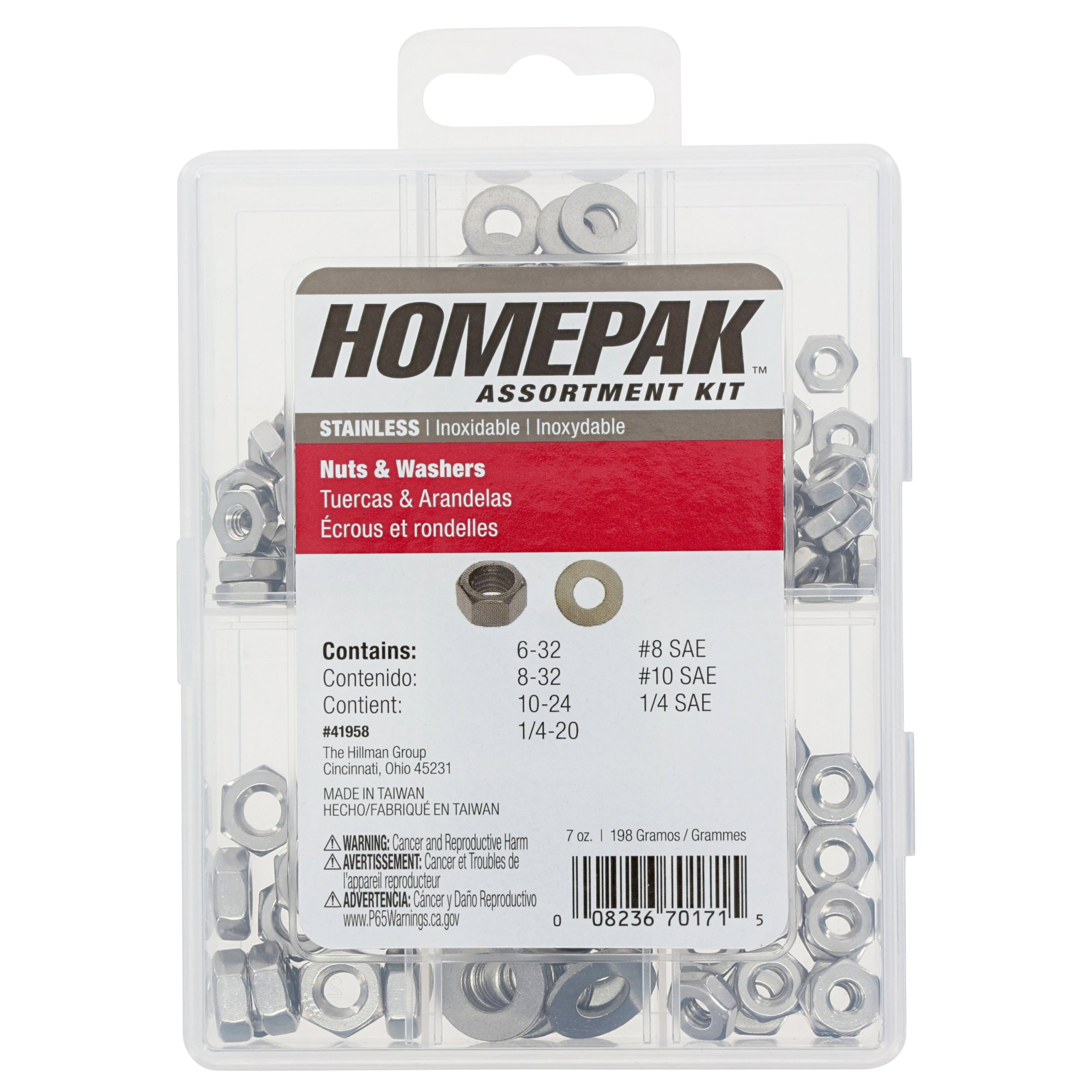 Hillman Stainless Steel Nuts and Washers Kit