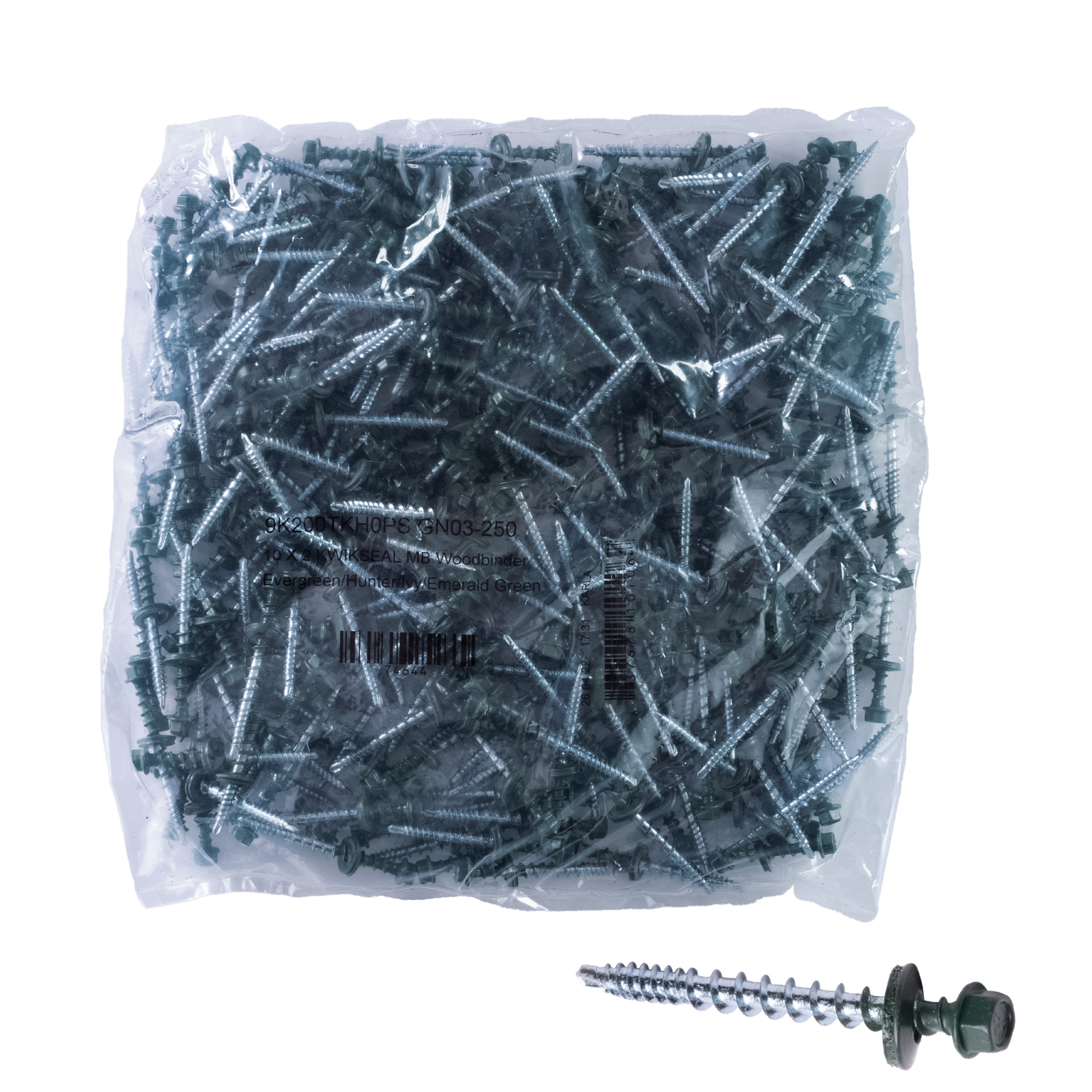 Power Pro Green Self Drilling Metal-to-Wood Roofing Screws (#10 x 2 in.) - 250 pc