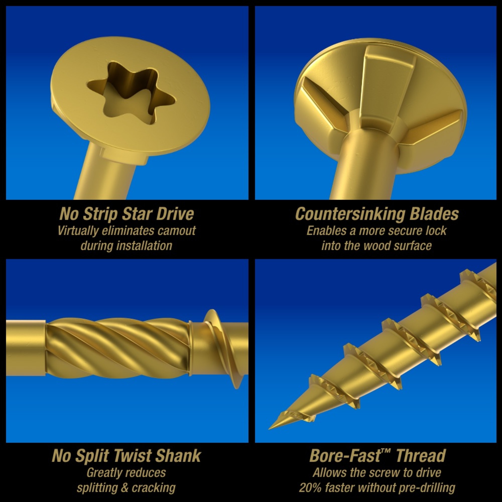 Power Pro Premium Bronze Exterior Wood Screws (#10 x 4-1/2 in.) - 800 pc