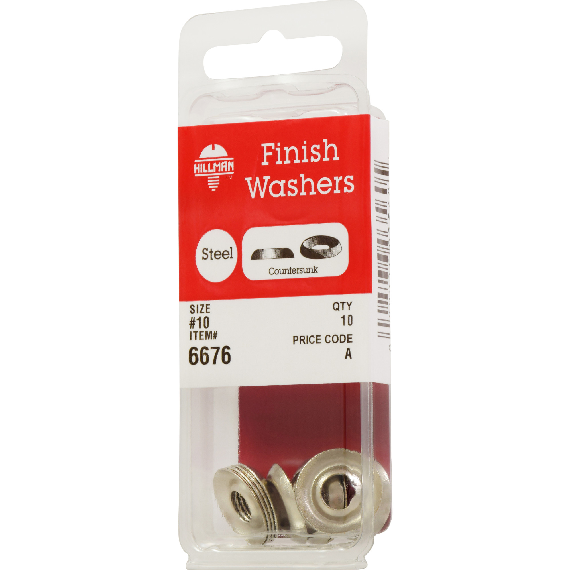 Hillman Nickel-Plated Countersunk Finish Washers #10