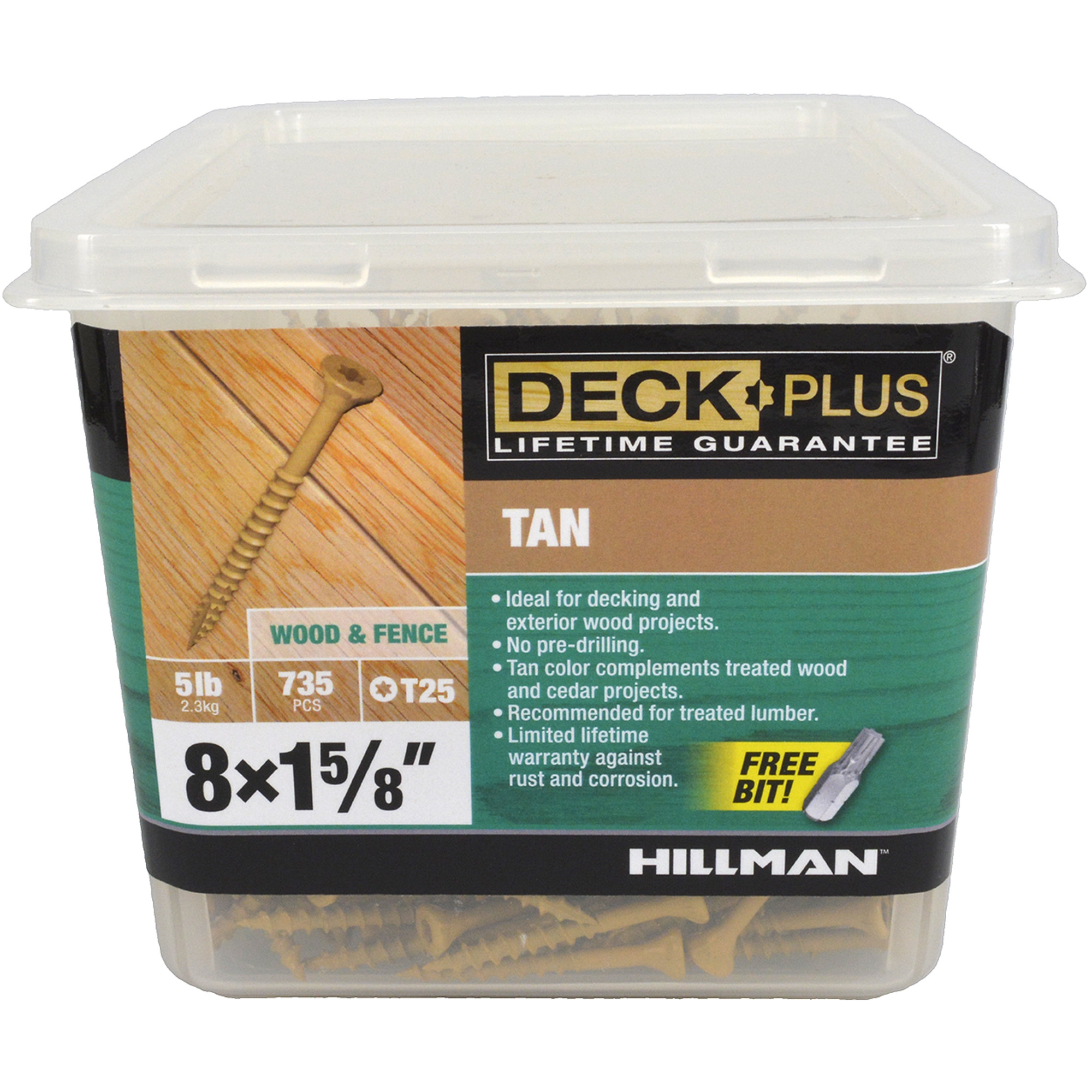 Deck Plus Tan Deck Screws (#8 x 1-5/8 in.)