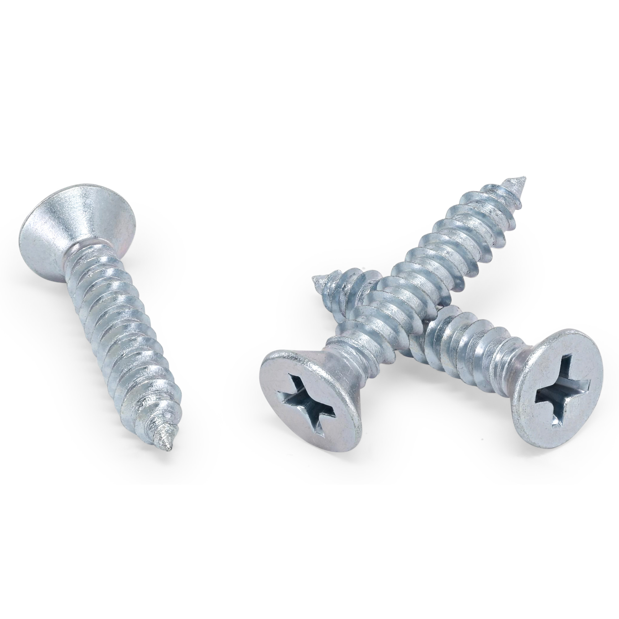 Hillman Zinc Flat Head Phillips Sheet Metal Screw (#10 x 1 in.) - 100 pc