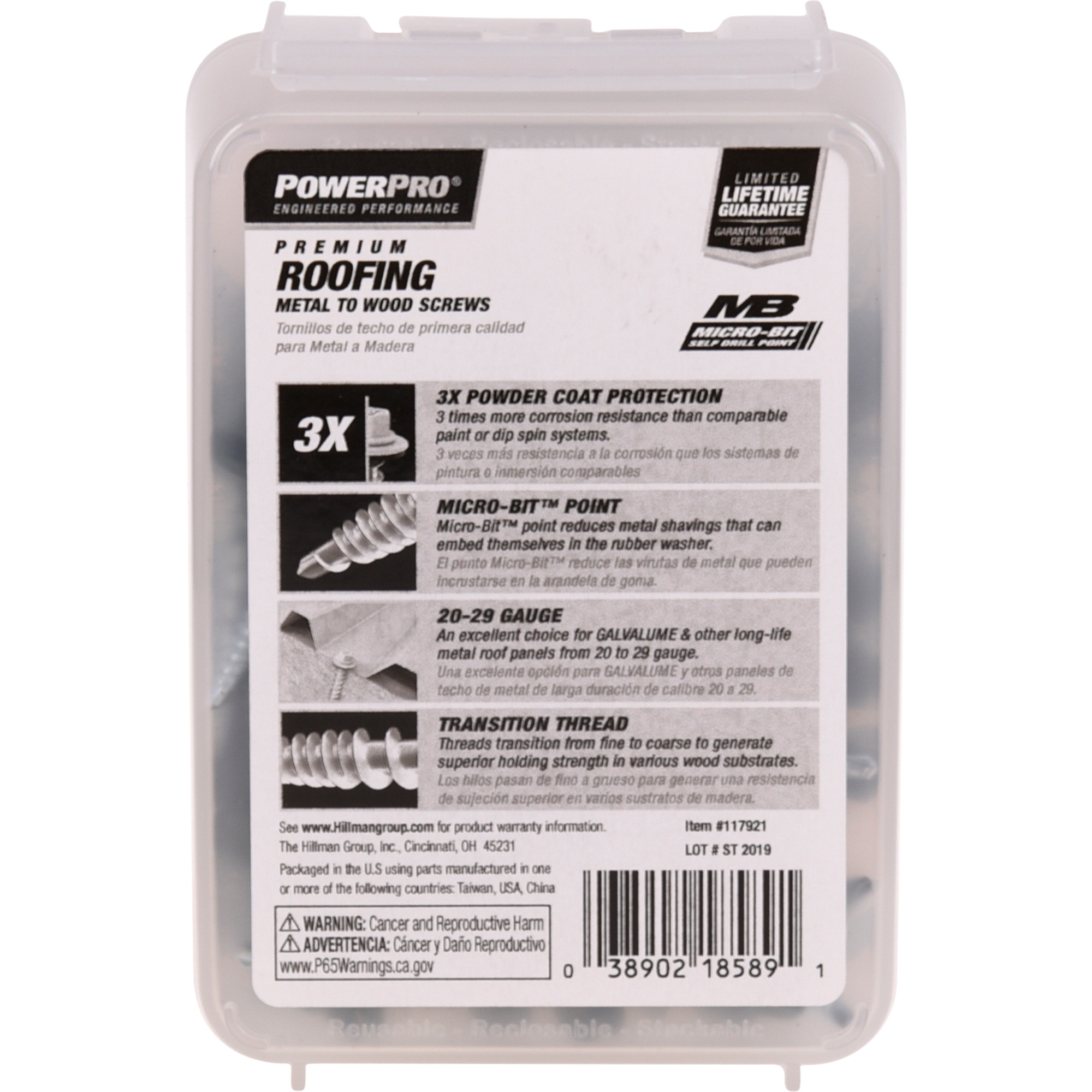 Power Pro Green Self Drilling Metal-to-Wood Roofing Screws (#10 x 1-1/2 in.)-98 pc