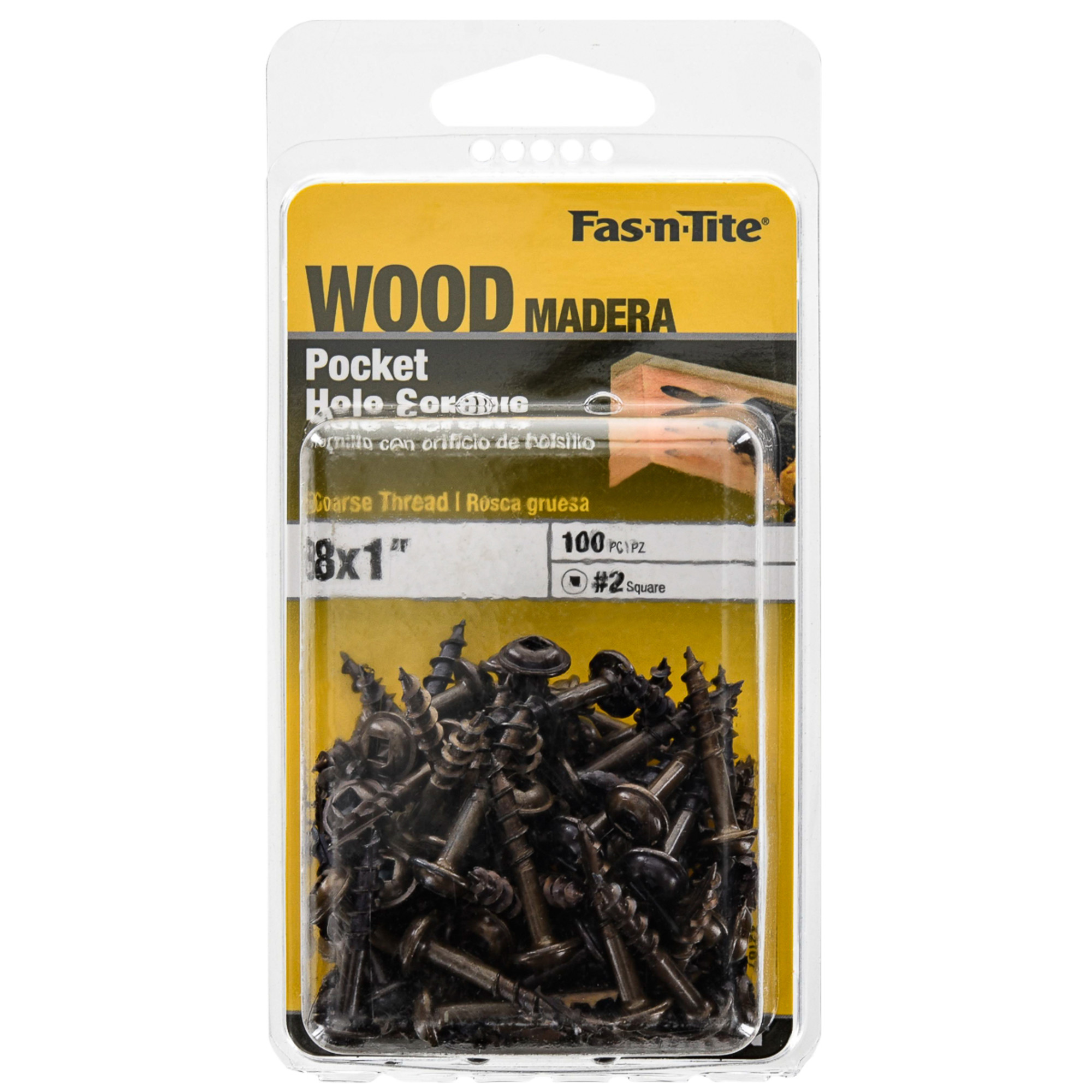 Hillman Pockethole Screws (#8 x 1 in.) - 100pc