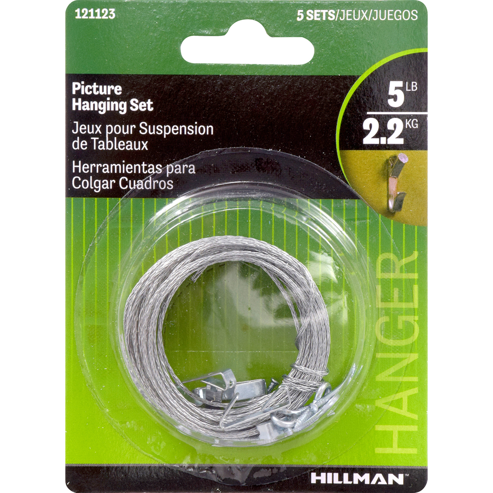 Hillman Picture Hanging Kit Set 5lb (5 Sets) 16 Piece