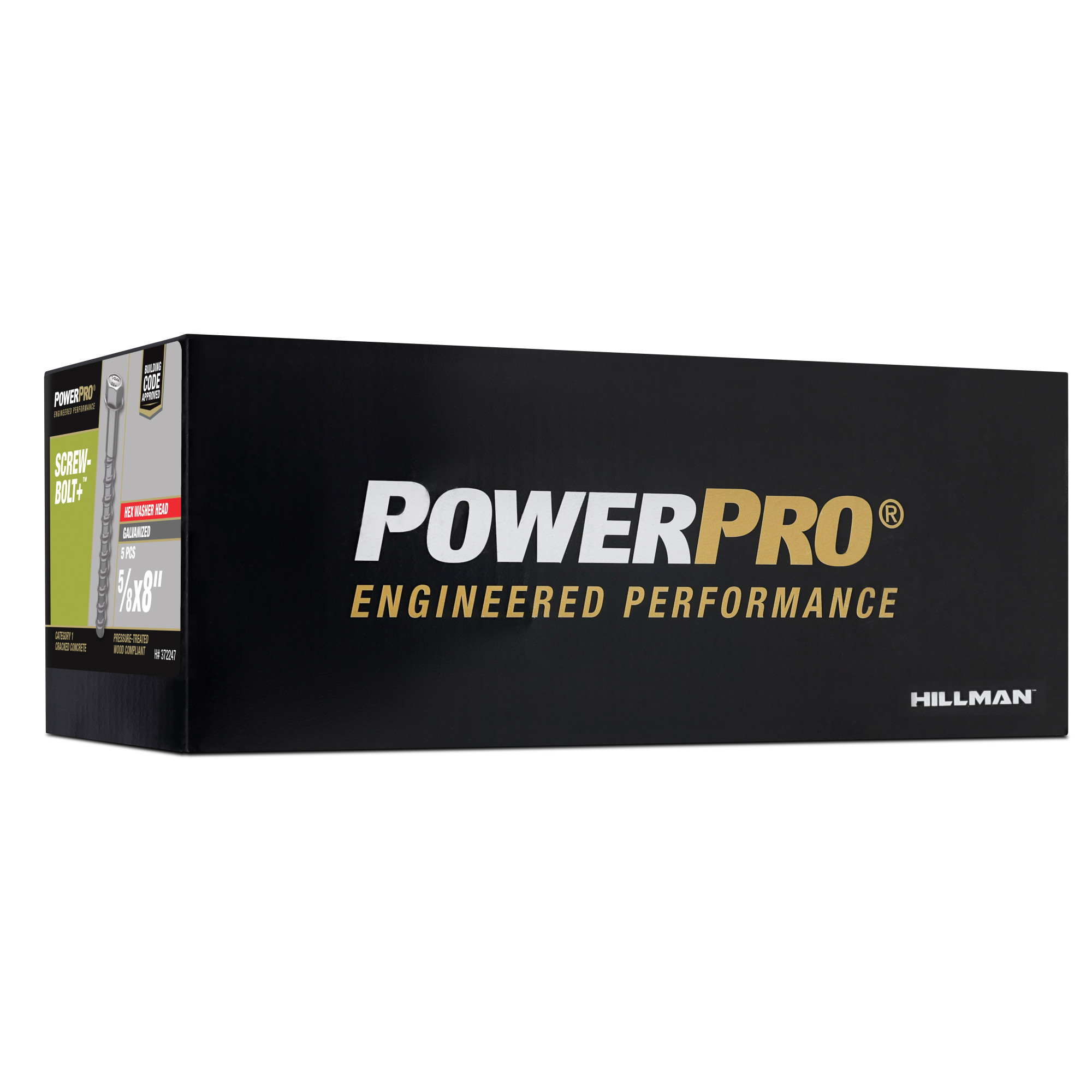 Hillman Galvanized Screw-Bolt+ Anchor (5/8 in. x 8 in.) - 5 pc