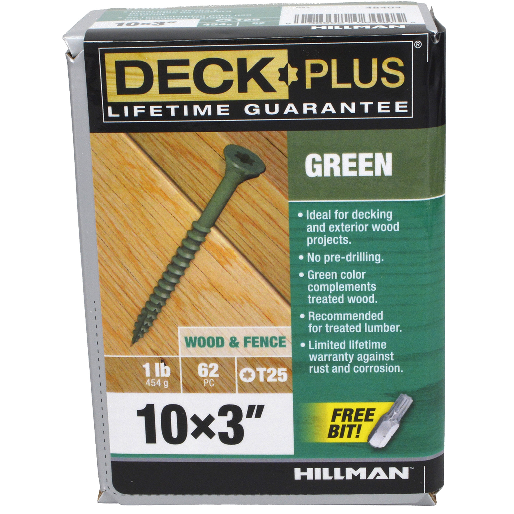 Deck Plus Green Deck Screws (#10 x 3 in.)