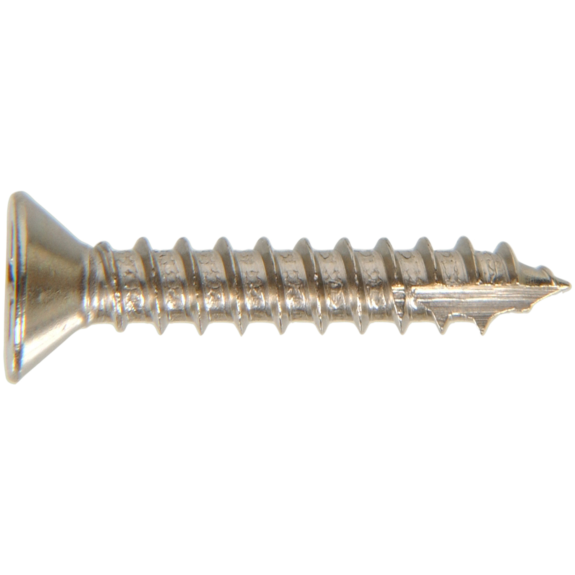 Hillman Phillips Flat Satin Nickel Wood Screws (#5 x 1/2 in.)