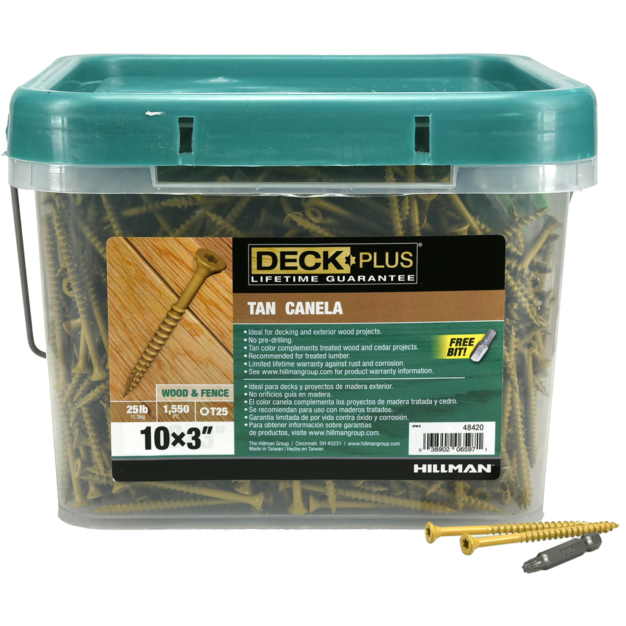 Deck Plus Tan Deck Screws (#10 x 3 in.)